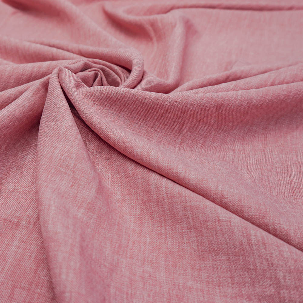 Tecido alfaiataria com textura de linho rosê