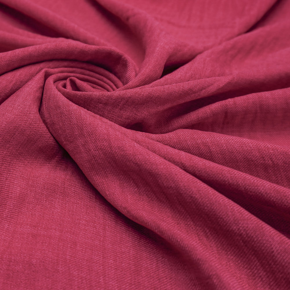 Tecido alfaiataria com textura de linho pink escuro