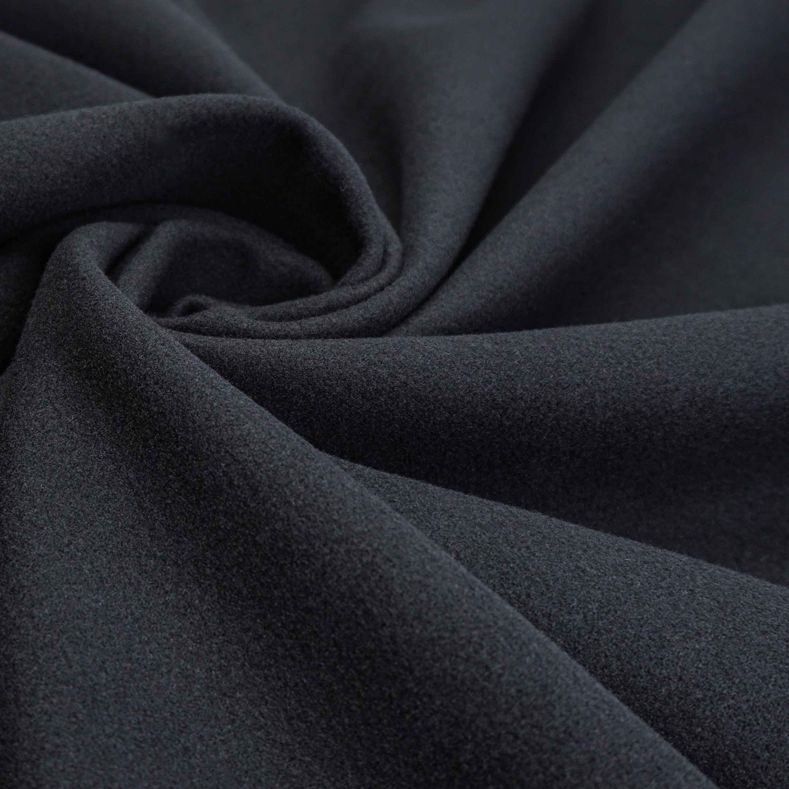 Tecido lã batida polivelour preto