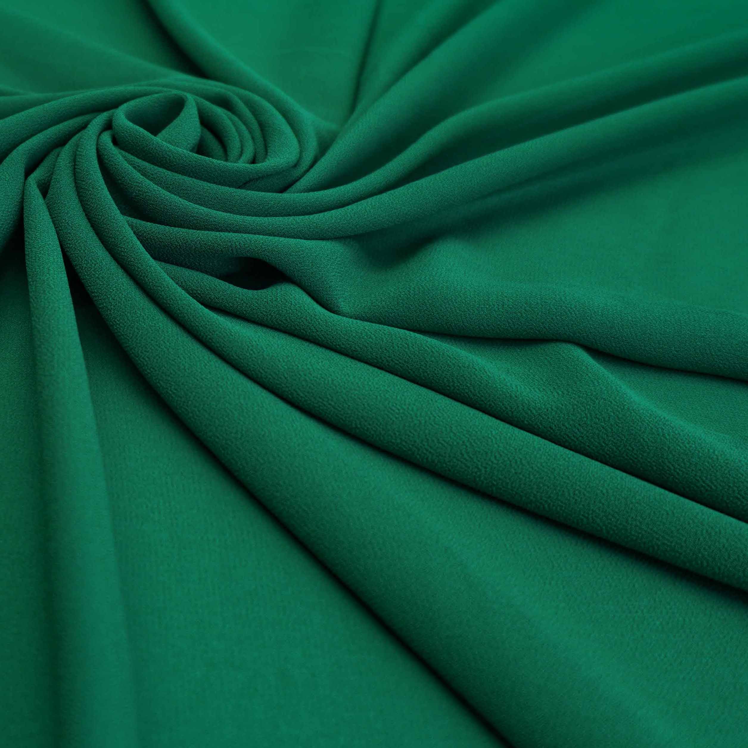 Tecido musseline toque de seda verde esmeralda