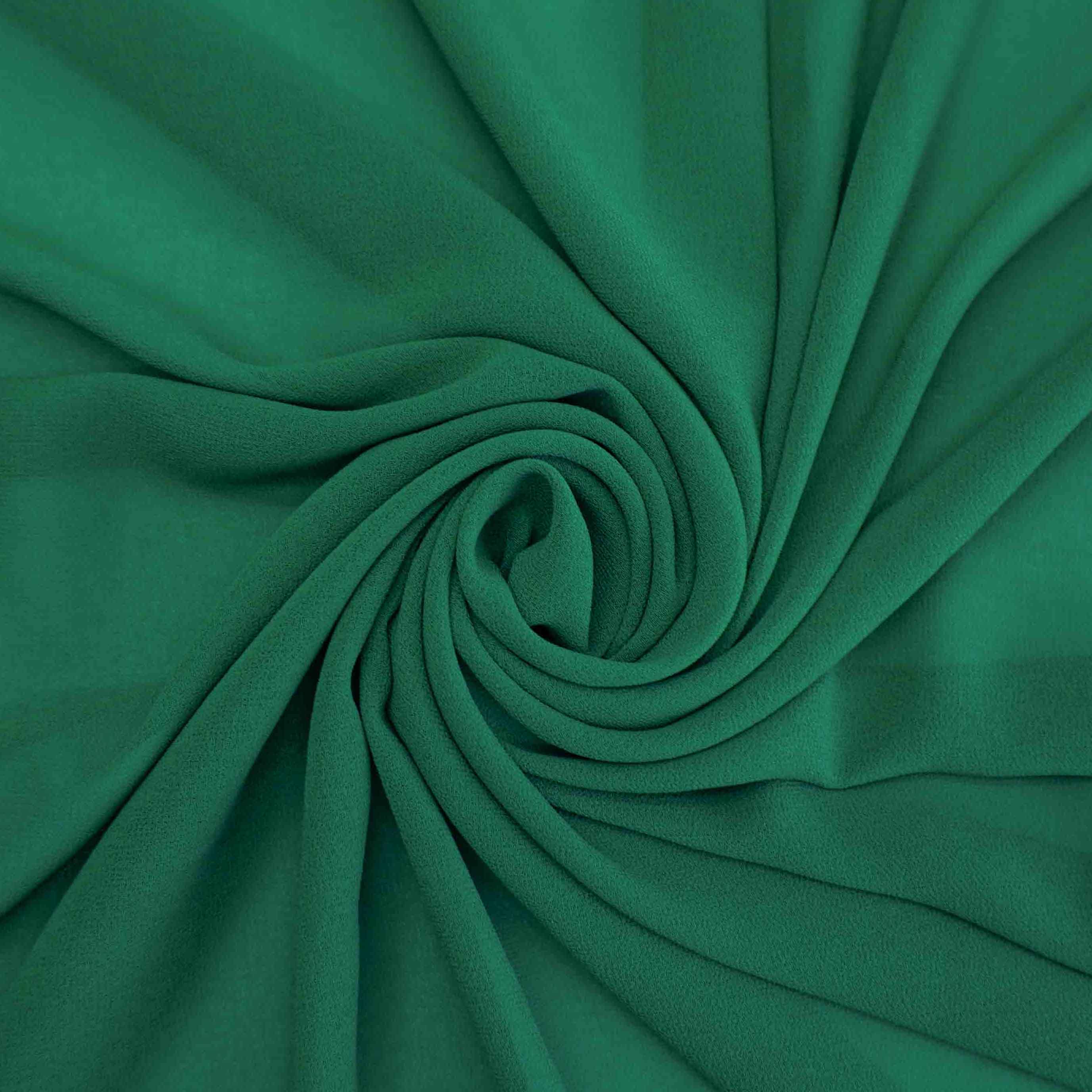 Tecido musseline toque de seda verde esmeralda