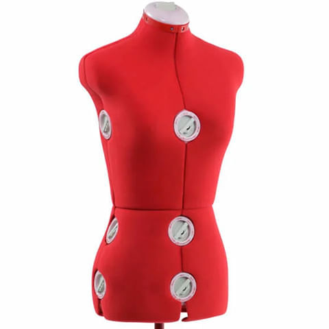 Manequim de Costura Ajustável Vermelho Singer - Tam 38 ao 44
