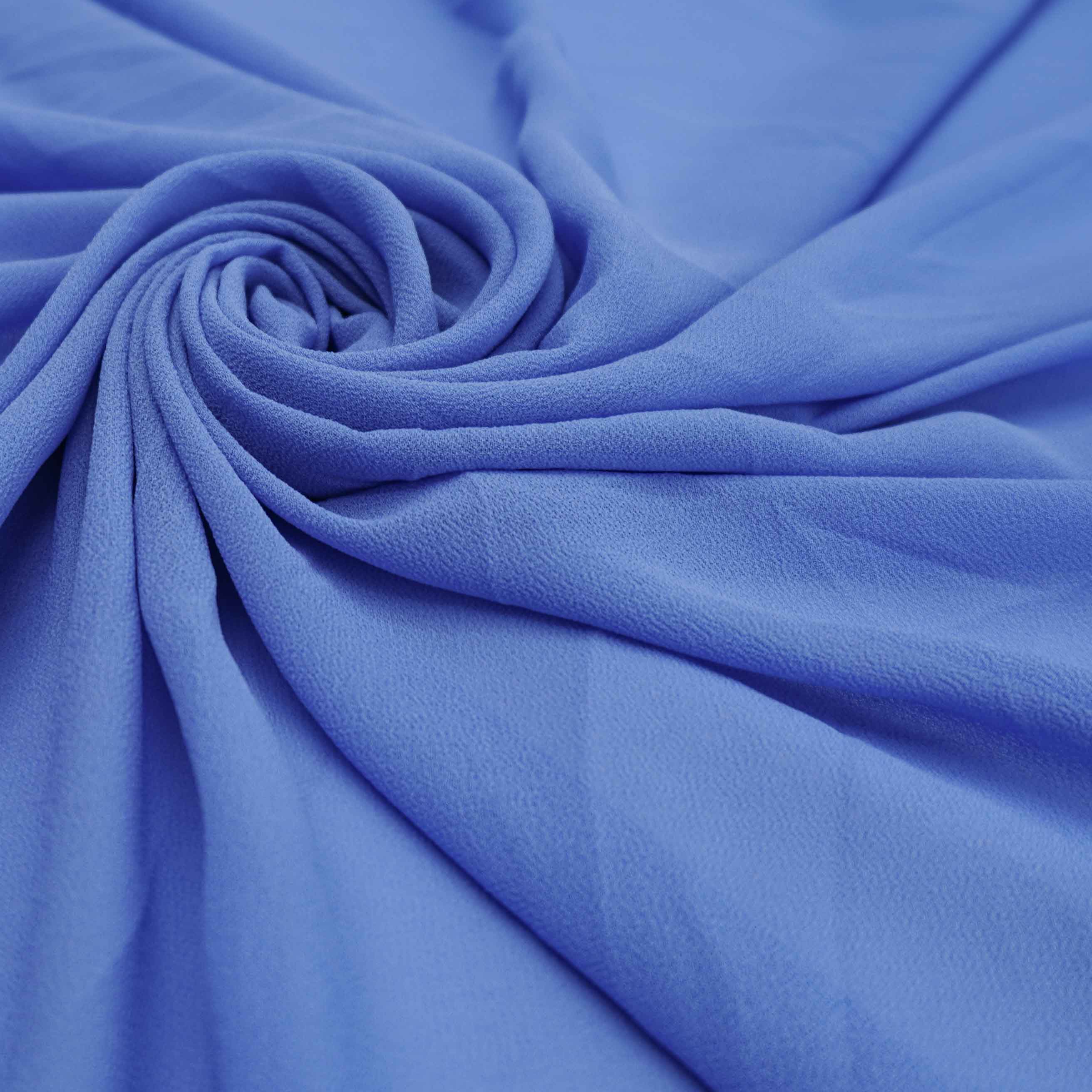 Tecido musseline toque de seda azul serenity