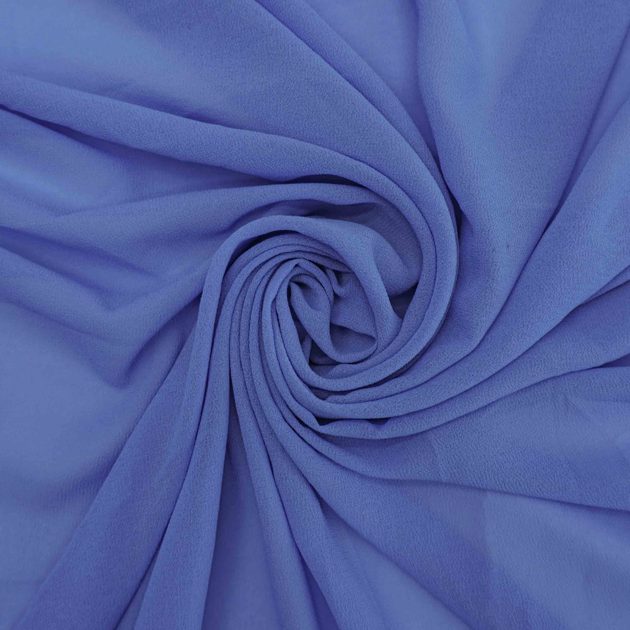 Tecido musseline toque de seda azul serenity