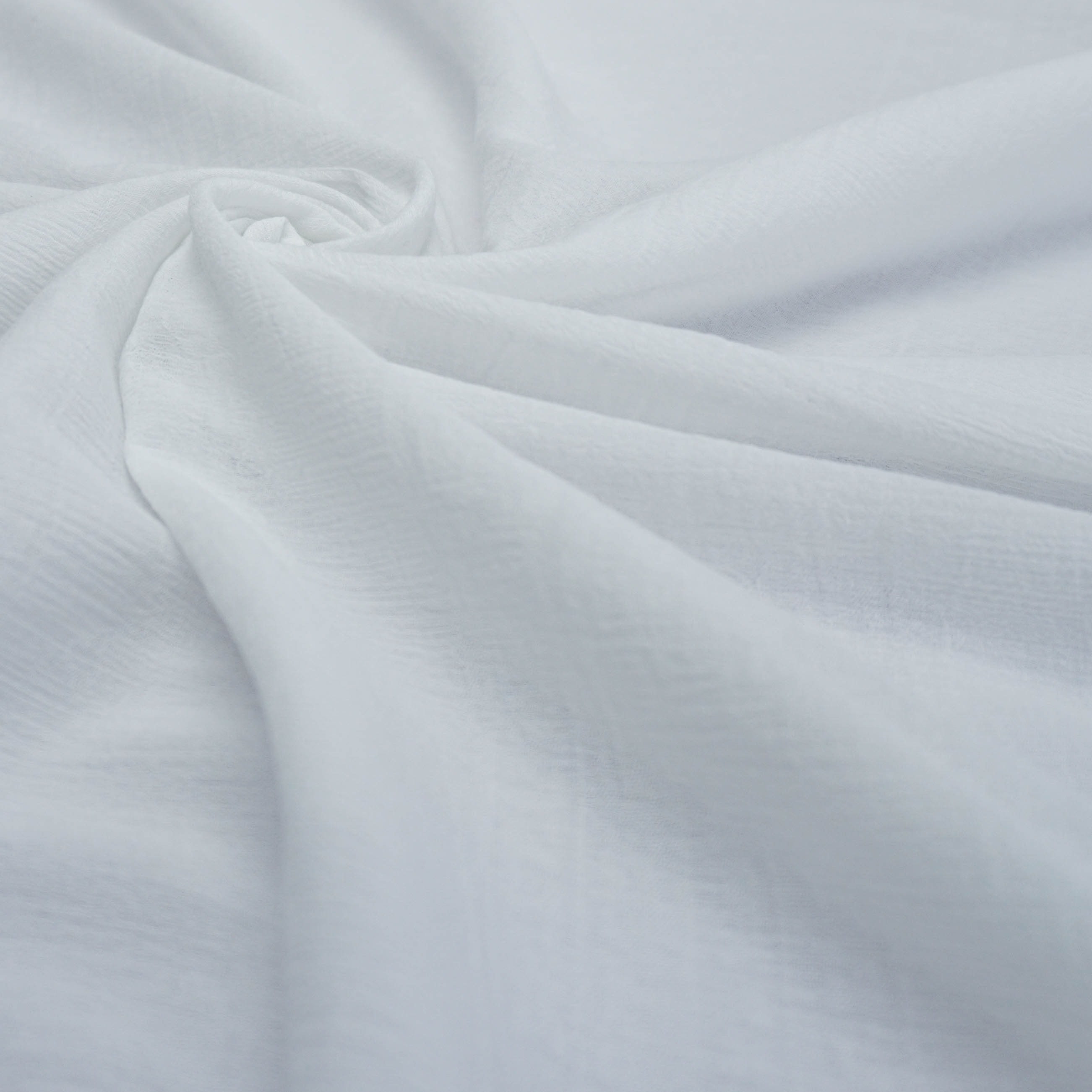 Tecido cambraia de algodão texturizada branco