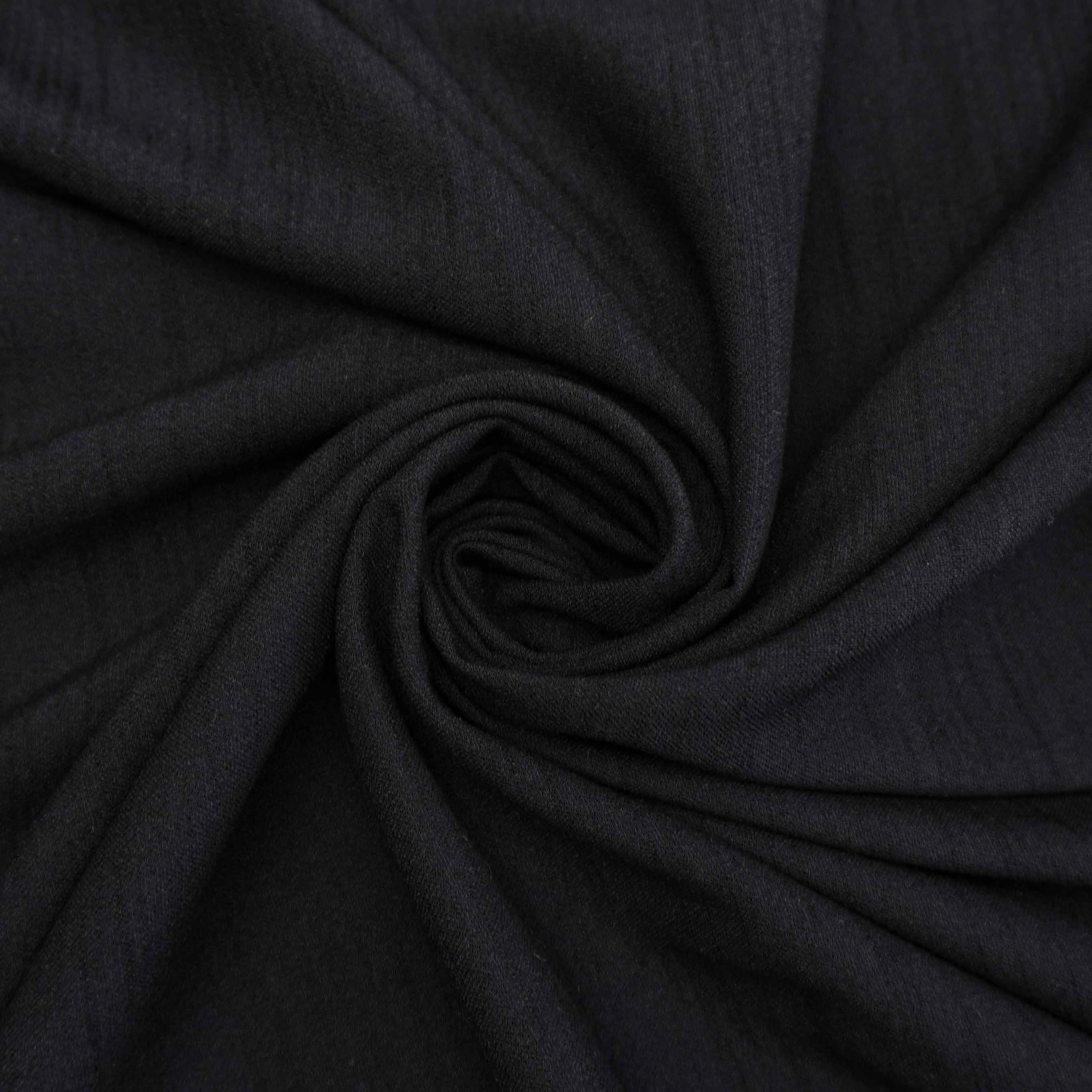 Tecido alfaiataria textura de linho com elastano preto