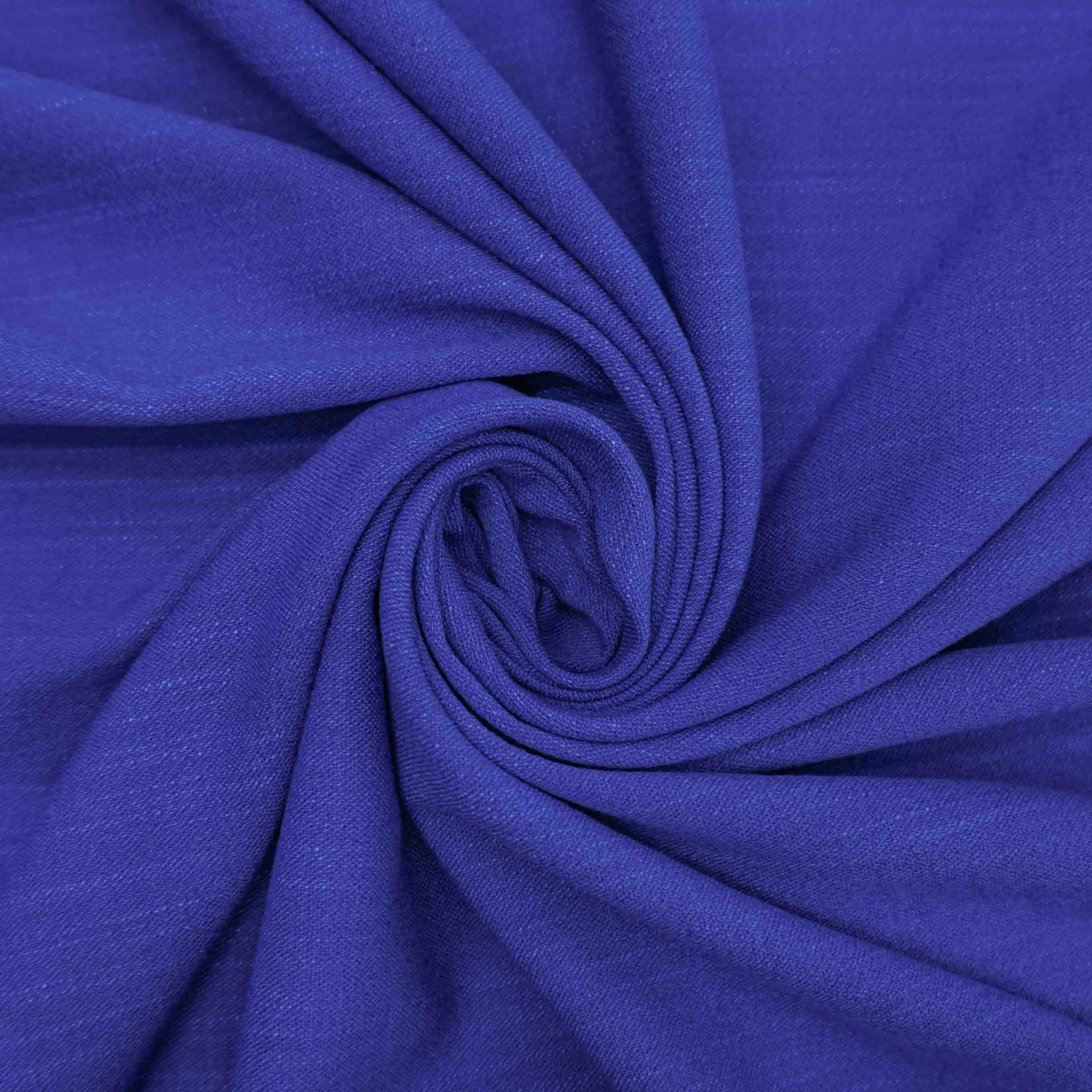 Tecido alfaiataria textura de linho com elastano azul royal