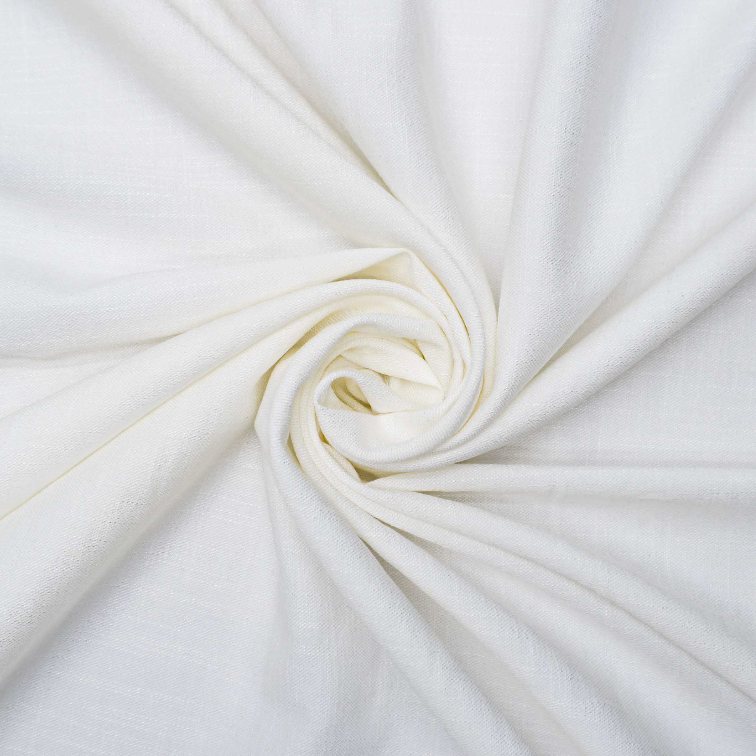 Tecido alfaiataria textura de linho com elastano off white