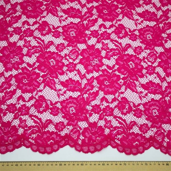Tecido renda cordonê pink und 75cm x 152cm