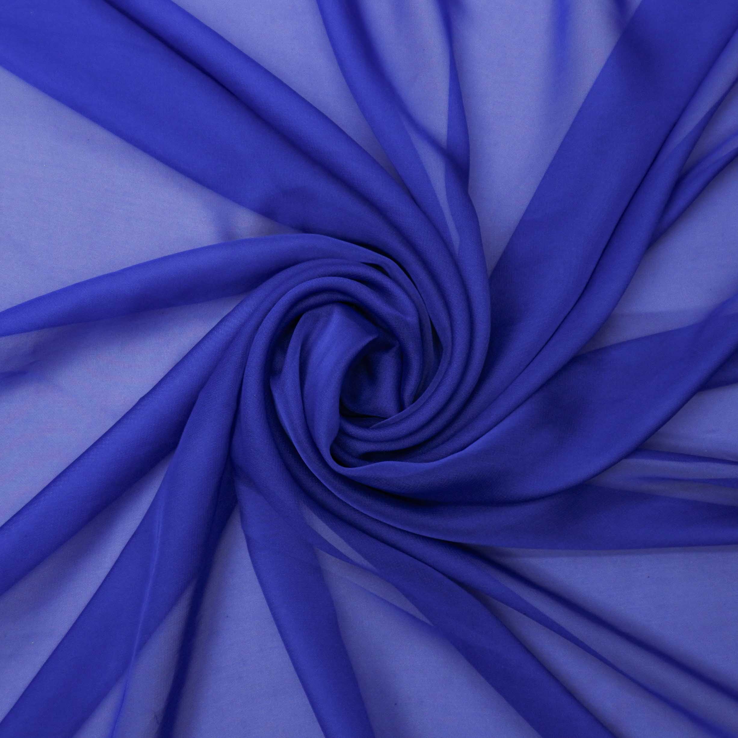 Tecido gazar toque de seda azul royal