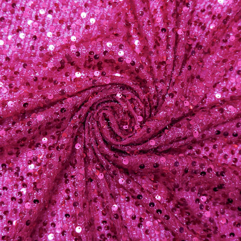 Tecido paetê com fio lurex pink