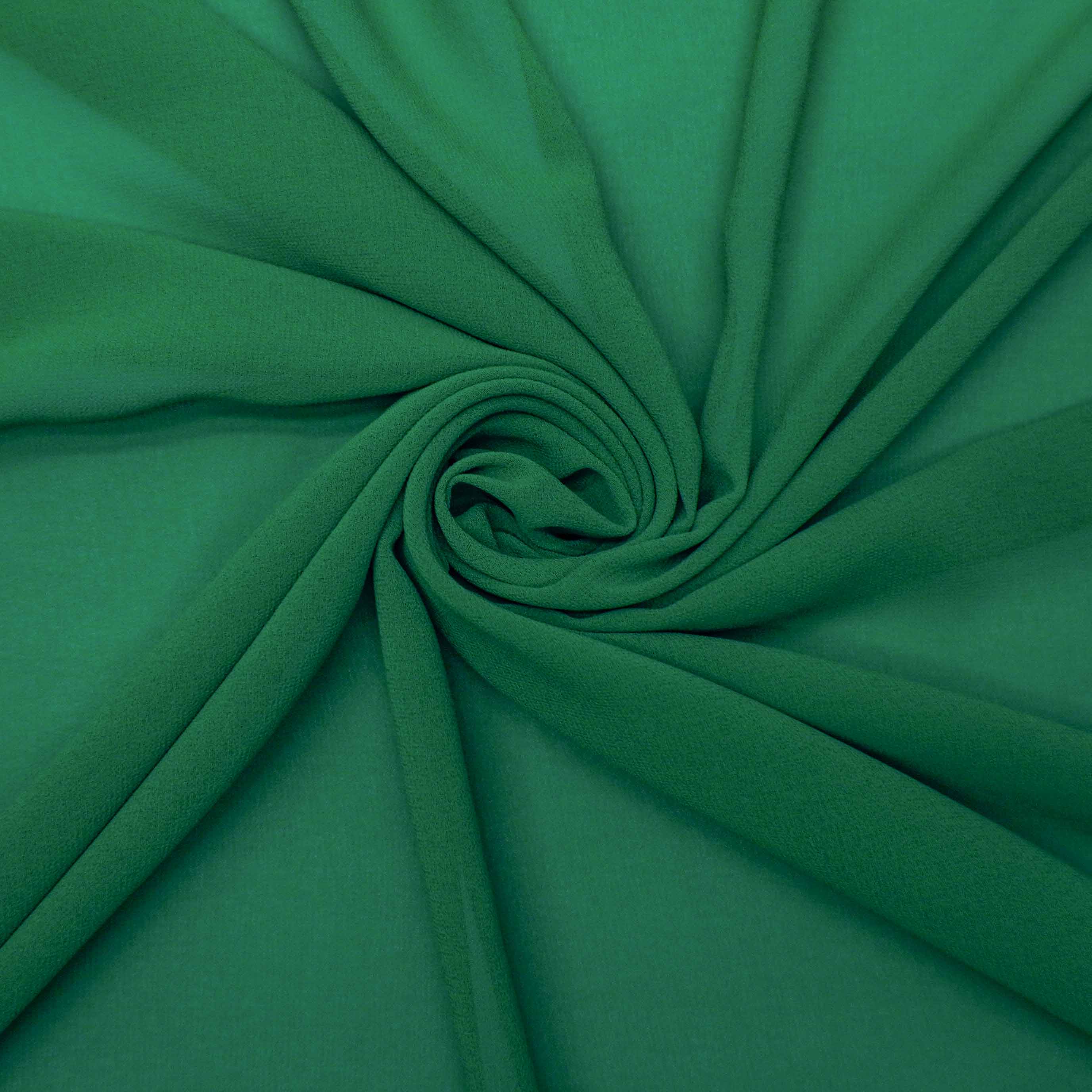 Tecido musseline toque de seda verde bandeira