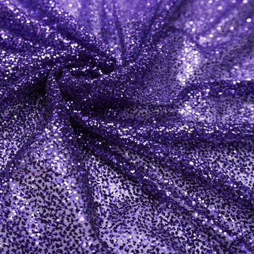 Tecido tule com glitter cheio roxo