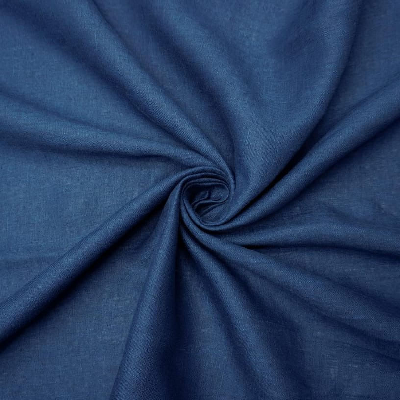 Tecido linho puro azul marinho und 70cm x 137cm