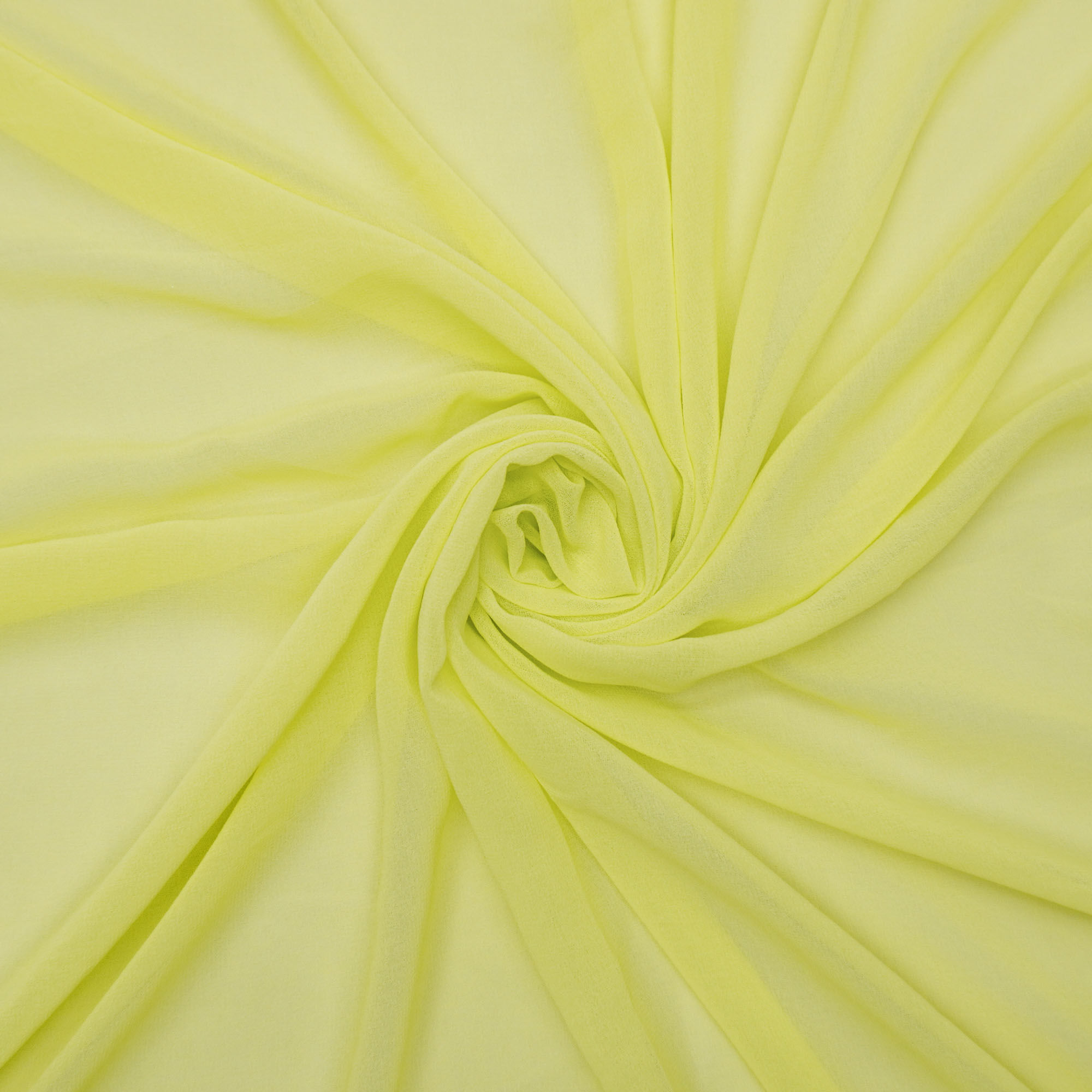 Tecido musseline toque de seda amarelo lima und 65cm x 147cm