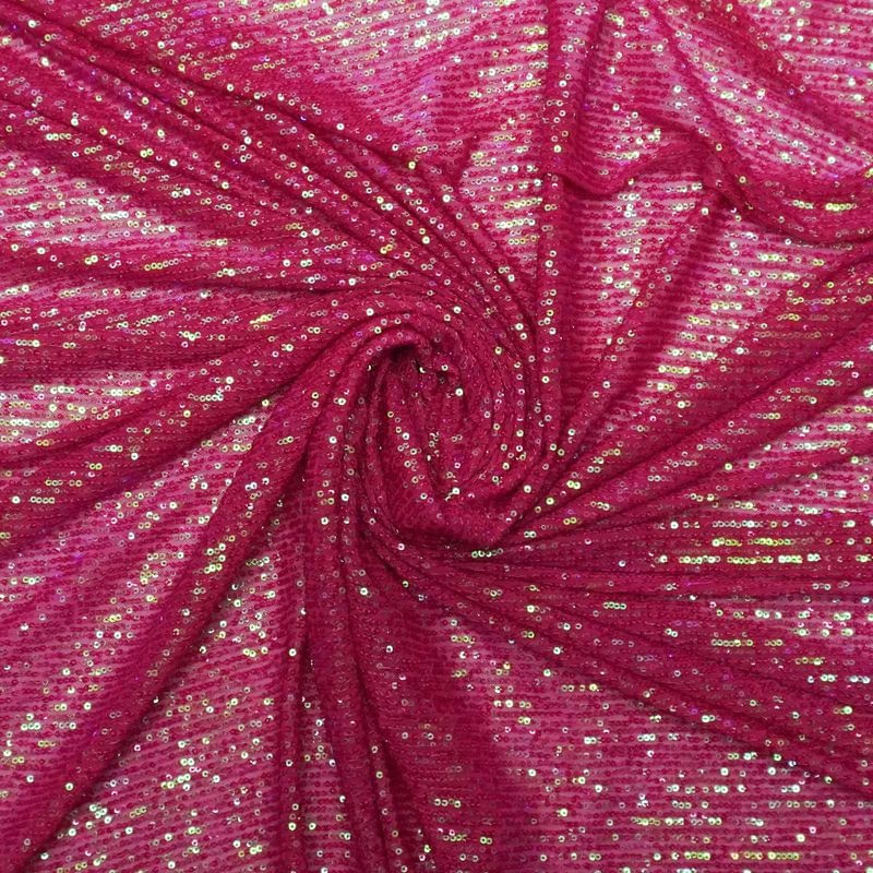 Tecido tule bordado pink paetê furta cor und 30cm x 125cm