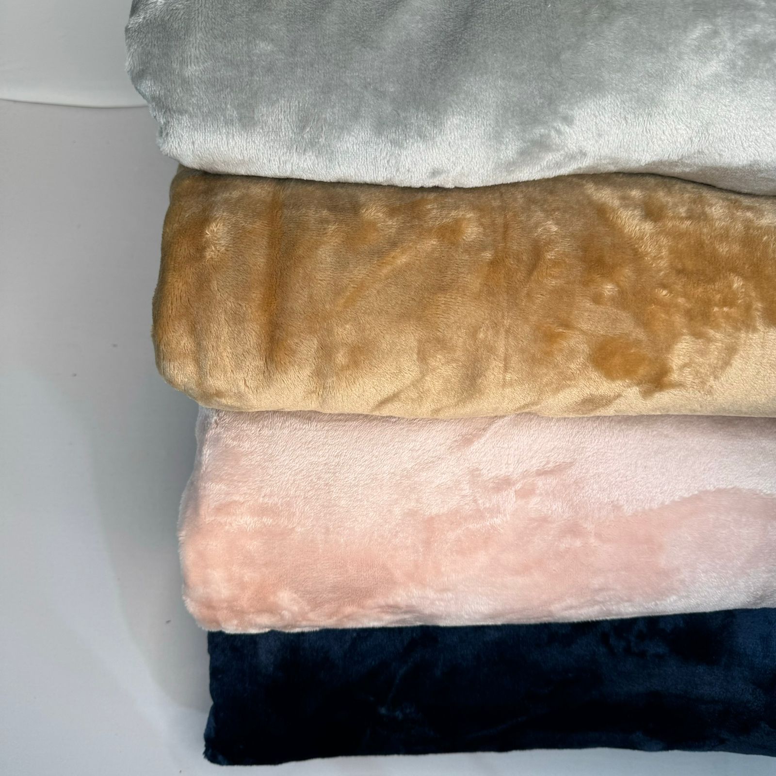 Tecido malha fleece 4 cores kit com 4,08 kg aprox.7,50 m