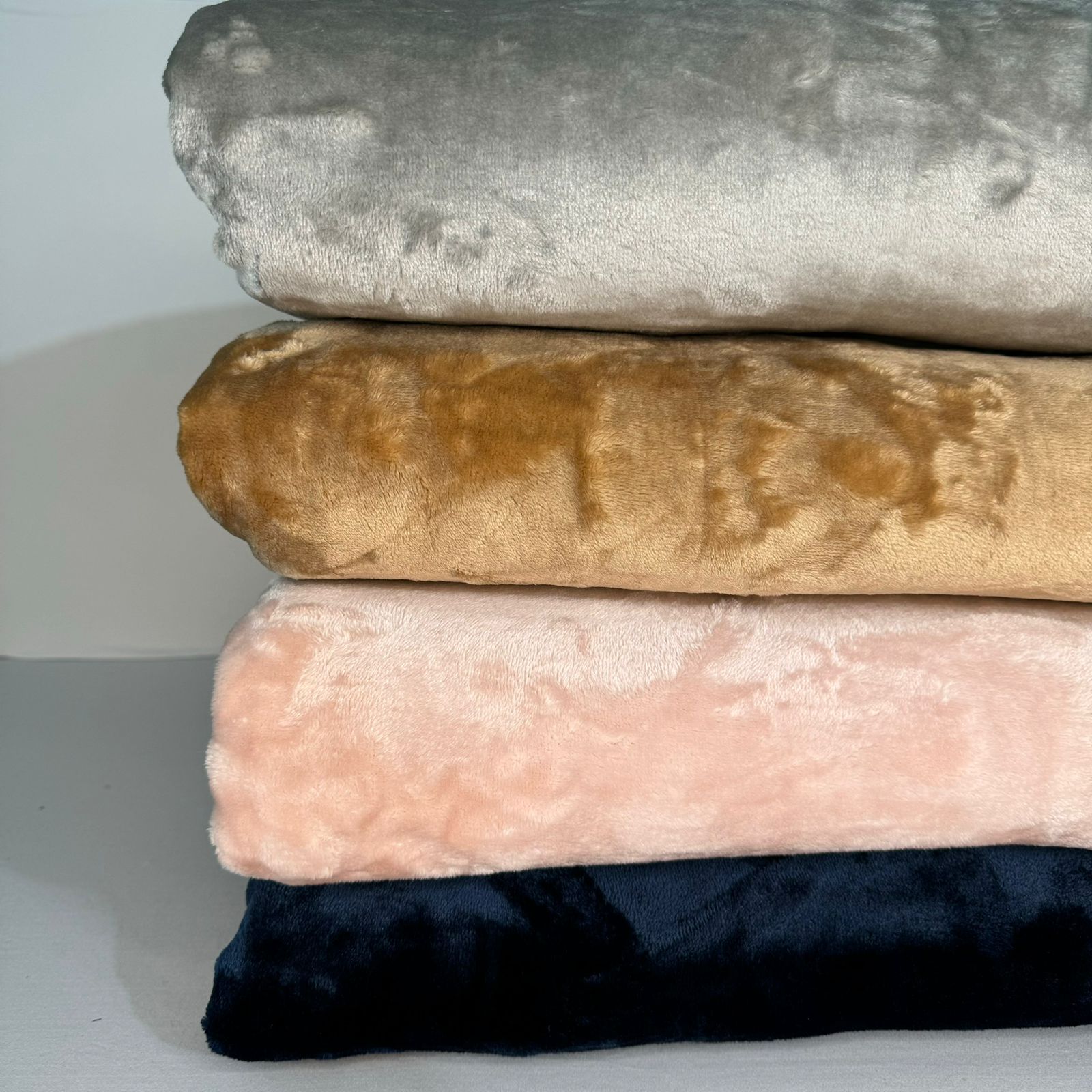 Tecido malha fleece 4 cores kit com 4,08 kg aprox.7,50 m