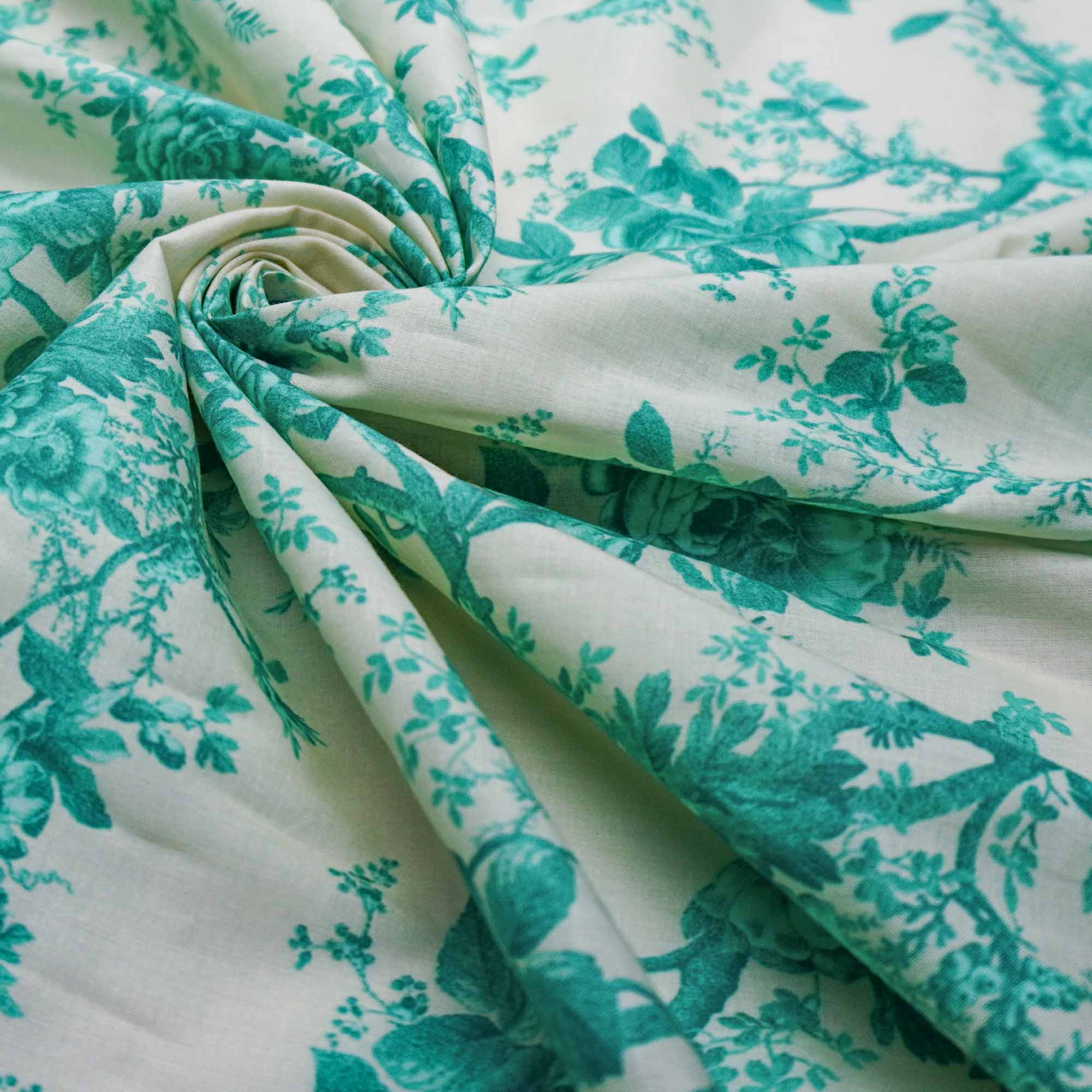 Tecido cambraia de algodão puro nude estampado floral (tecido italiano legítimo)