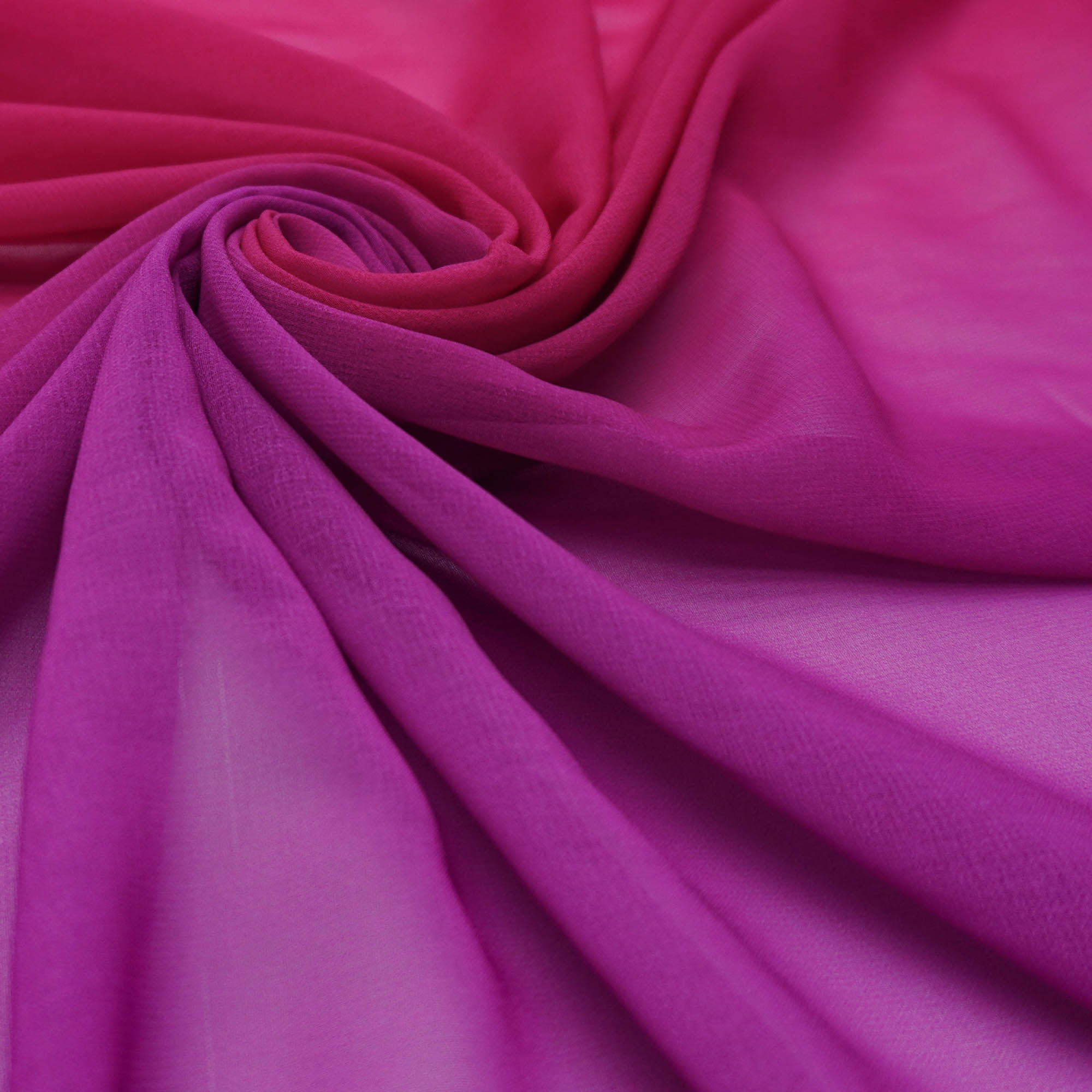 Tecido musseline toque de seda rosa degradê (tecido italiano legítimo)