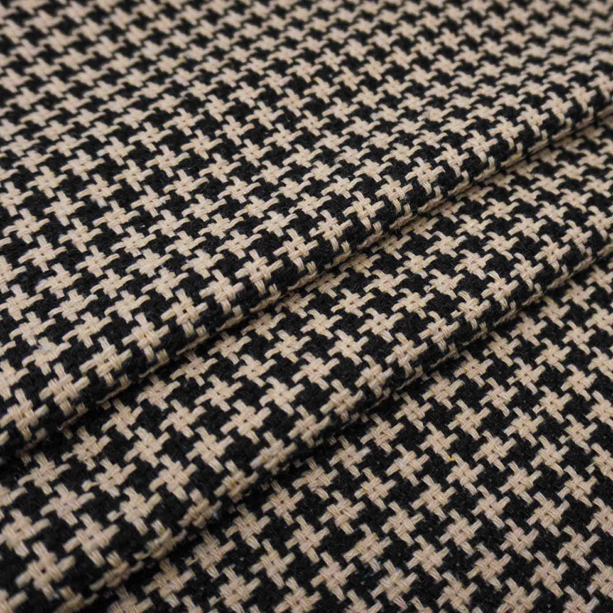 Tecido tweed nude/preto