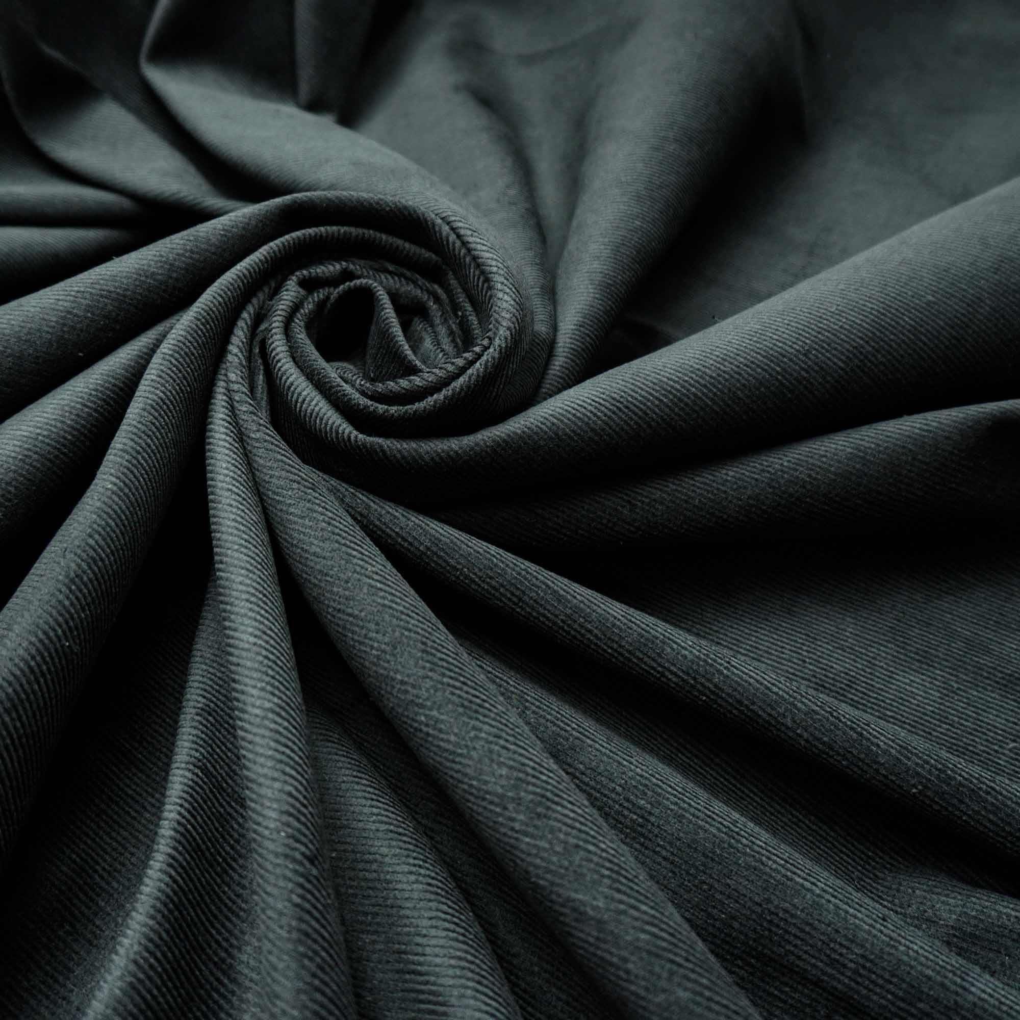 Tecido veludo cotelê com elastano cinza escuro (outono/inverno)