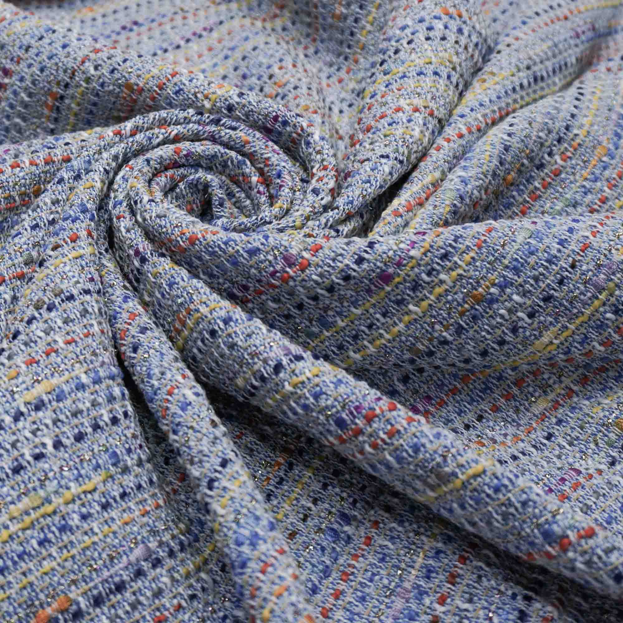 Tecido tweed azul