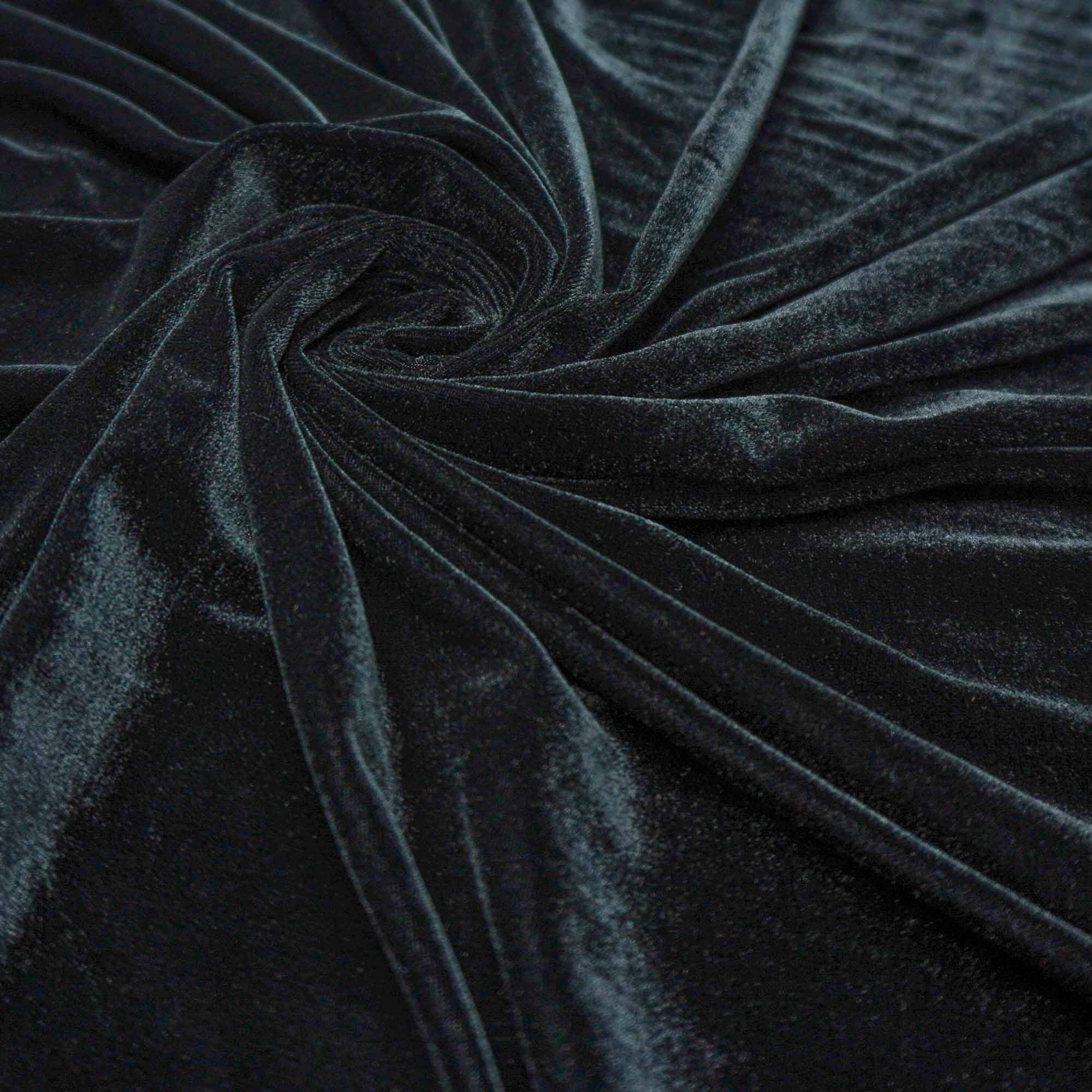 Tecido veludo com elastano preto (outono/inverno)