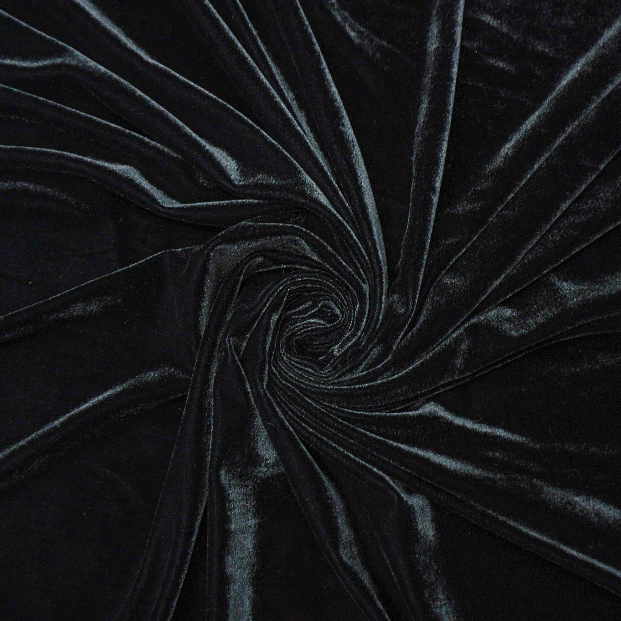 Tecido veludo com elastano preto (outono/inverno)