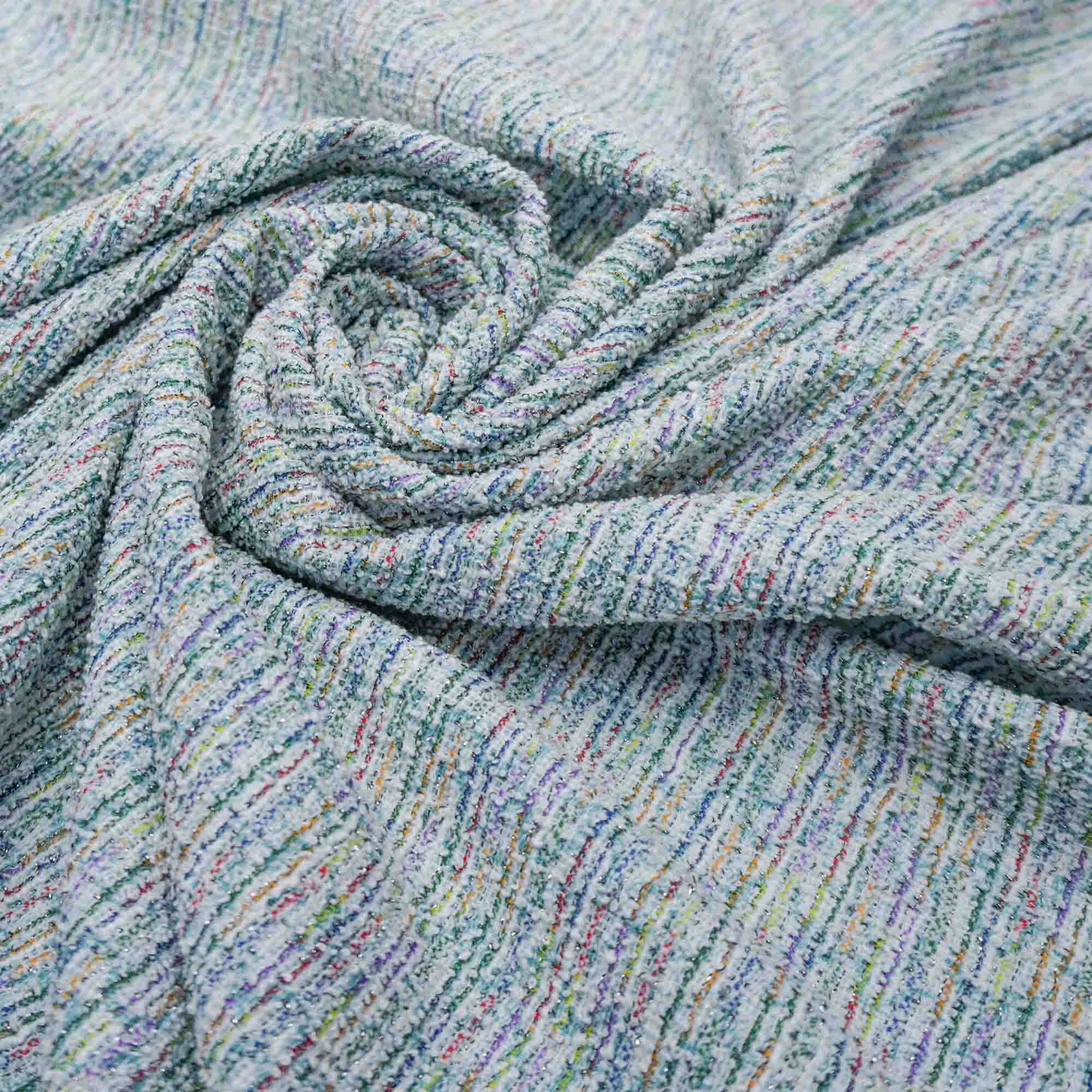 Tecido tweed malha multicolor