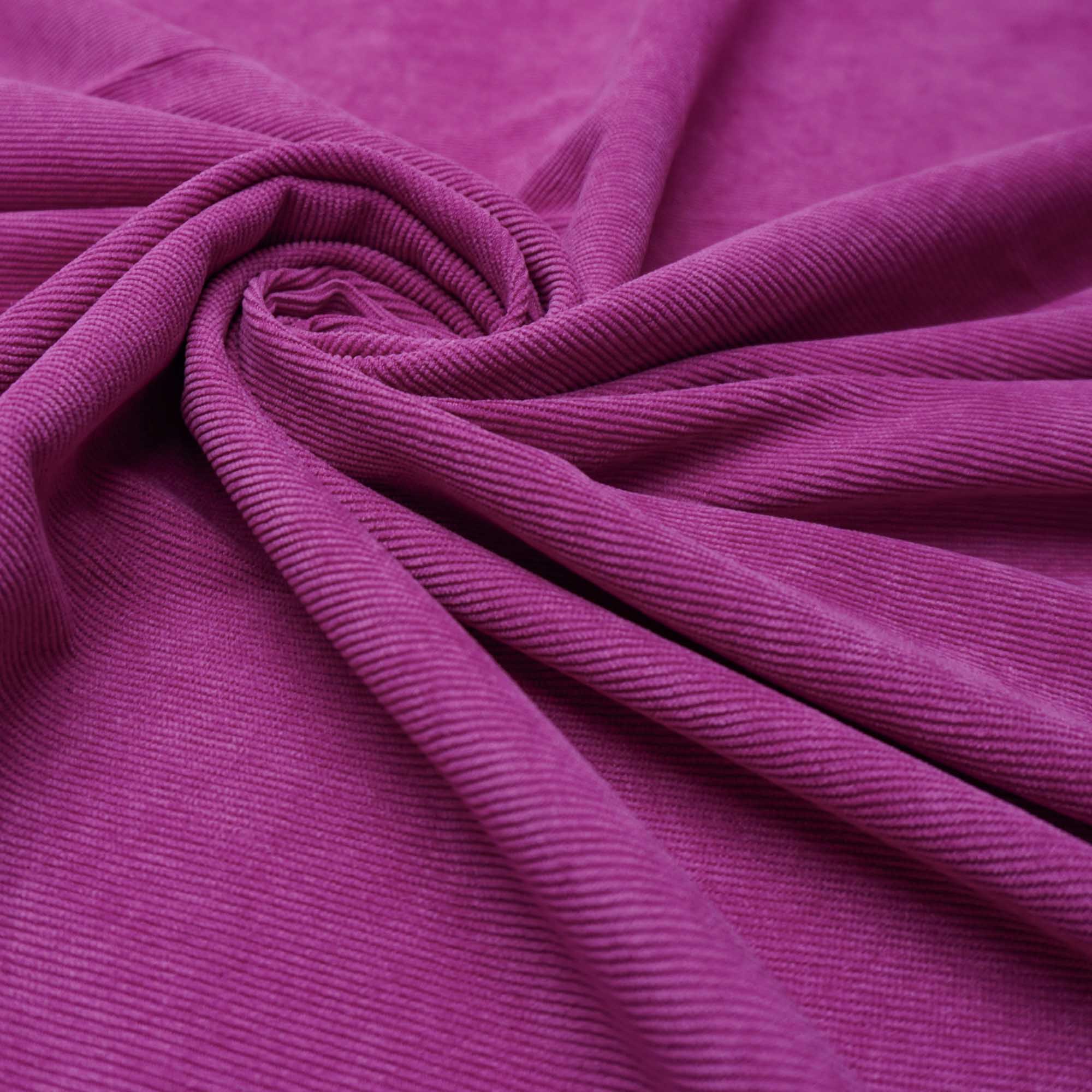 Tecido veludo cotelê com elastano rosa chiclete