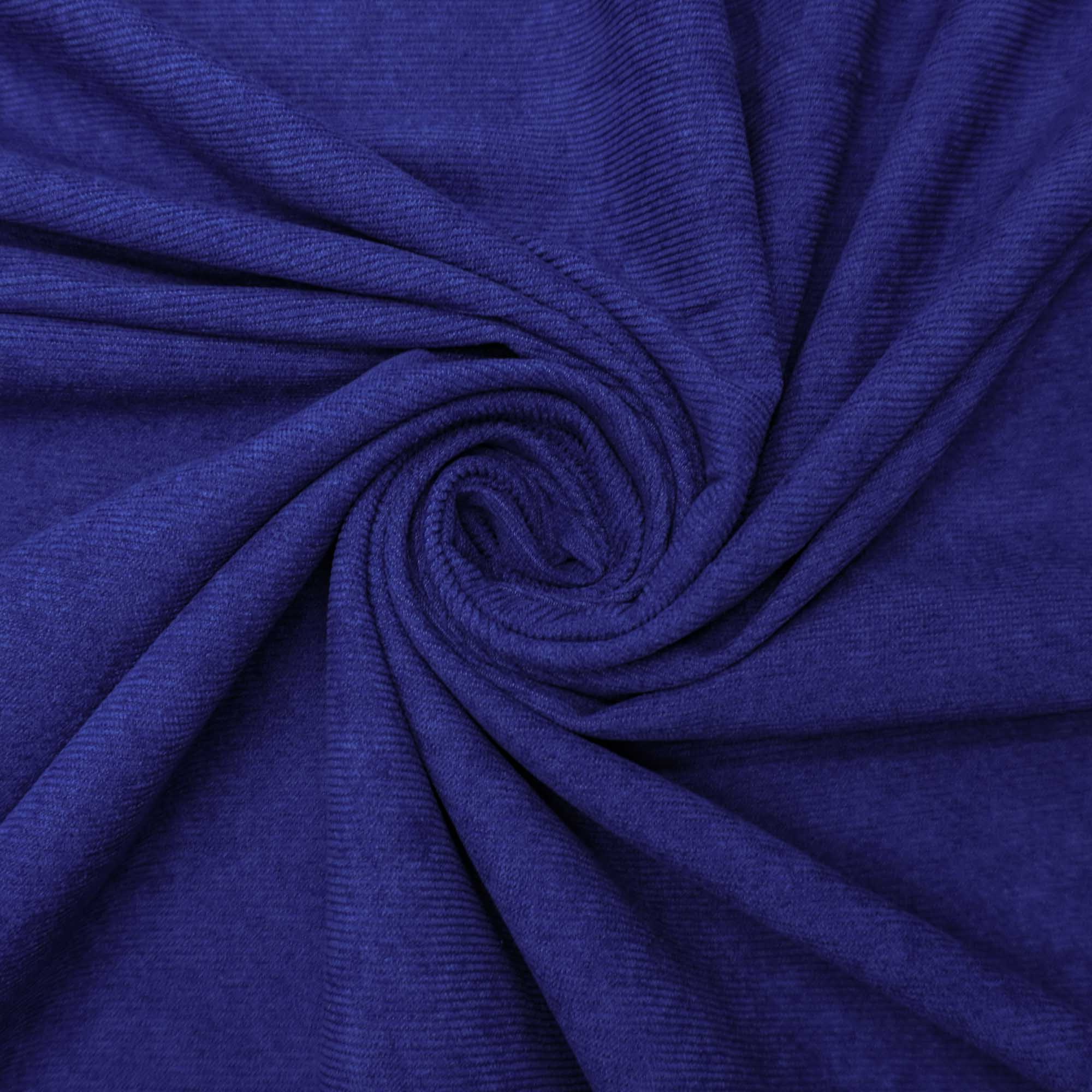 Tecido veludo cotelê com elastano azul royal