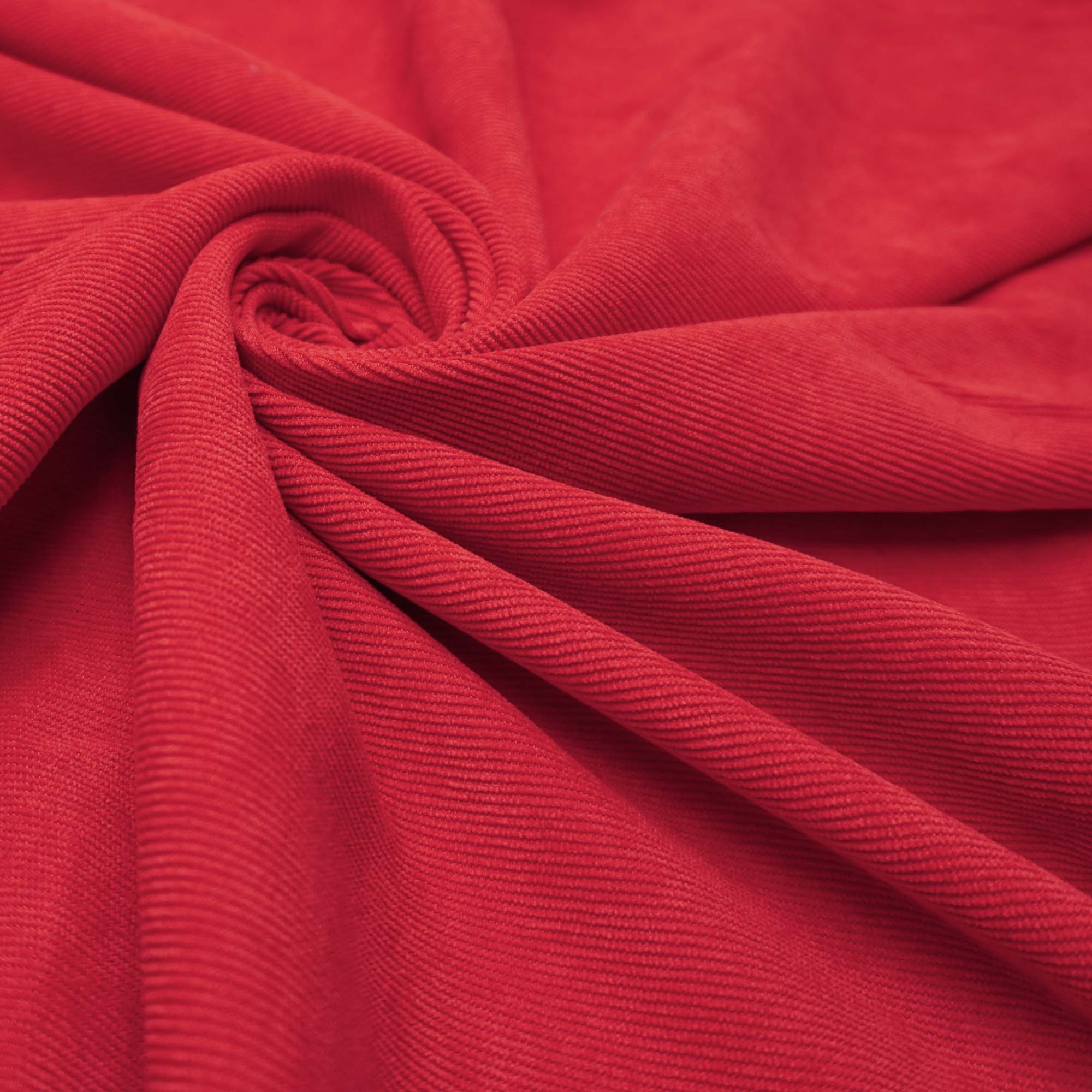 Tecido veludo cotelê com elastano vermelho