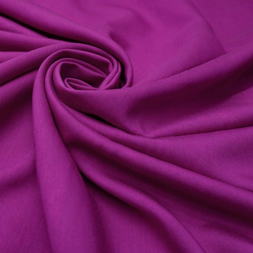 Tecido viscose twill trama de linho fúcsia
