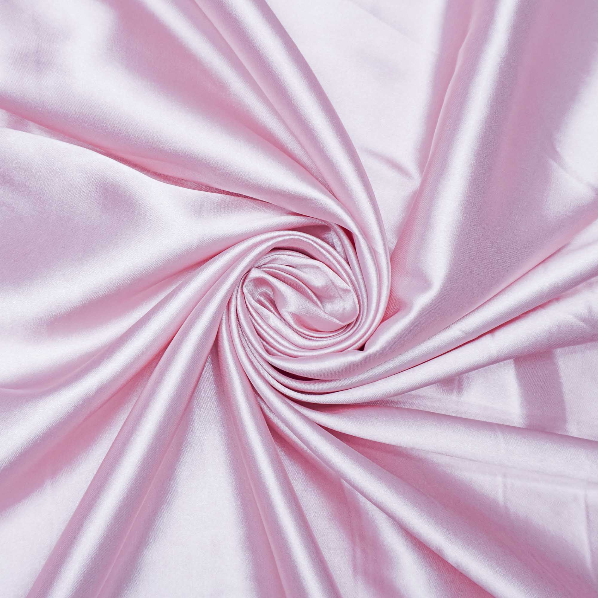 Tecido cetim toque de seda com elastano rosa bebê