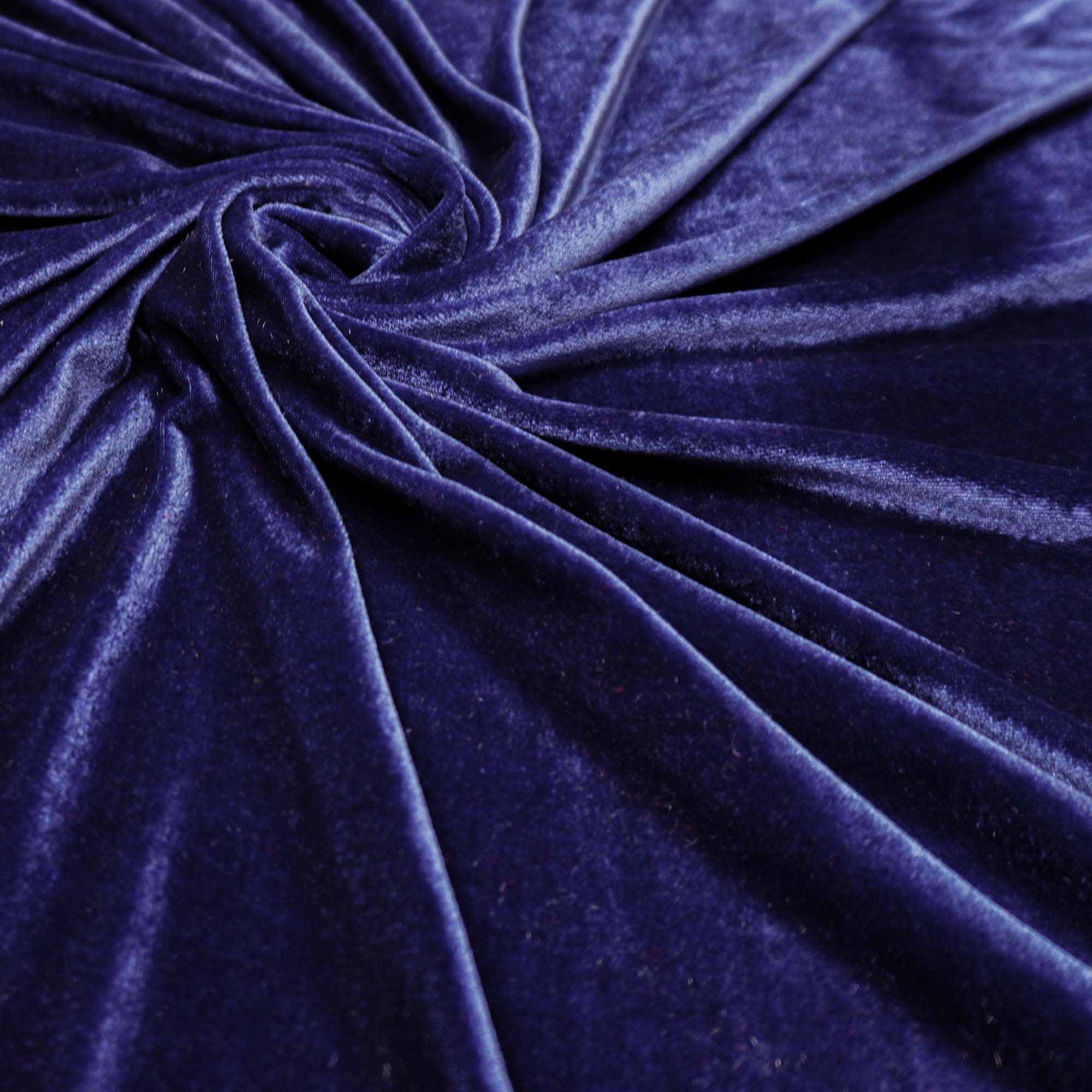 Tecido veludo com elastano azul marinho