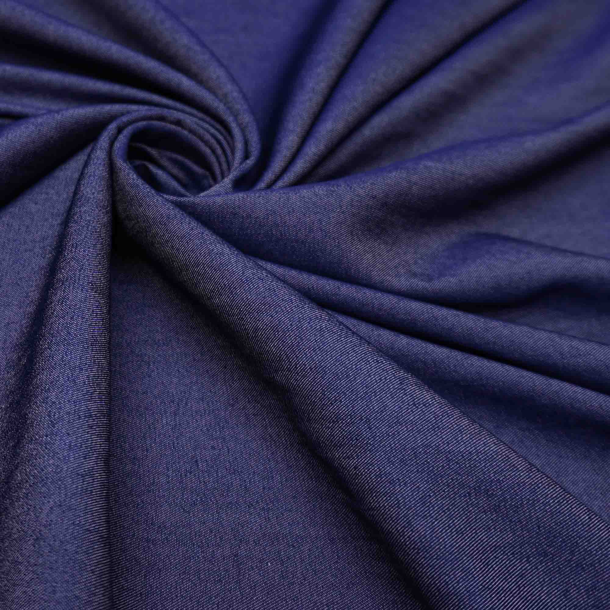 Tecido chambray azul marinho