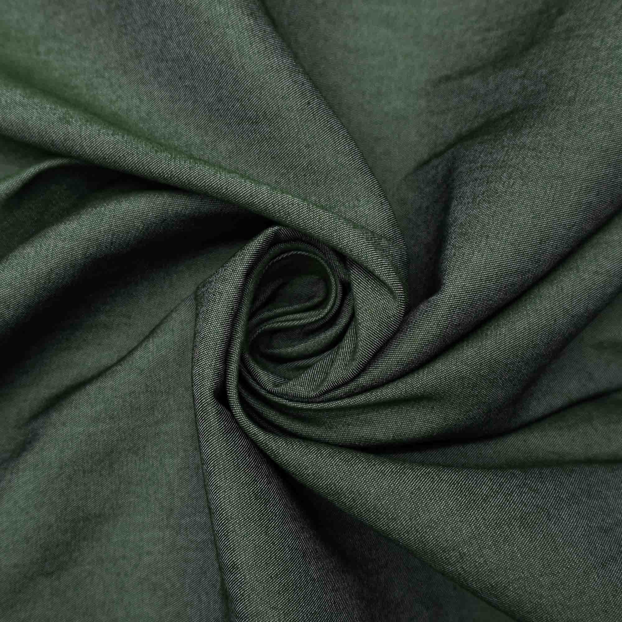 Tecido chambray verde oliva