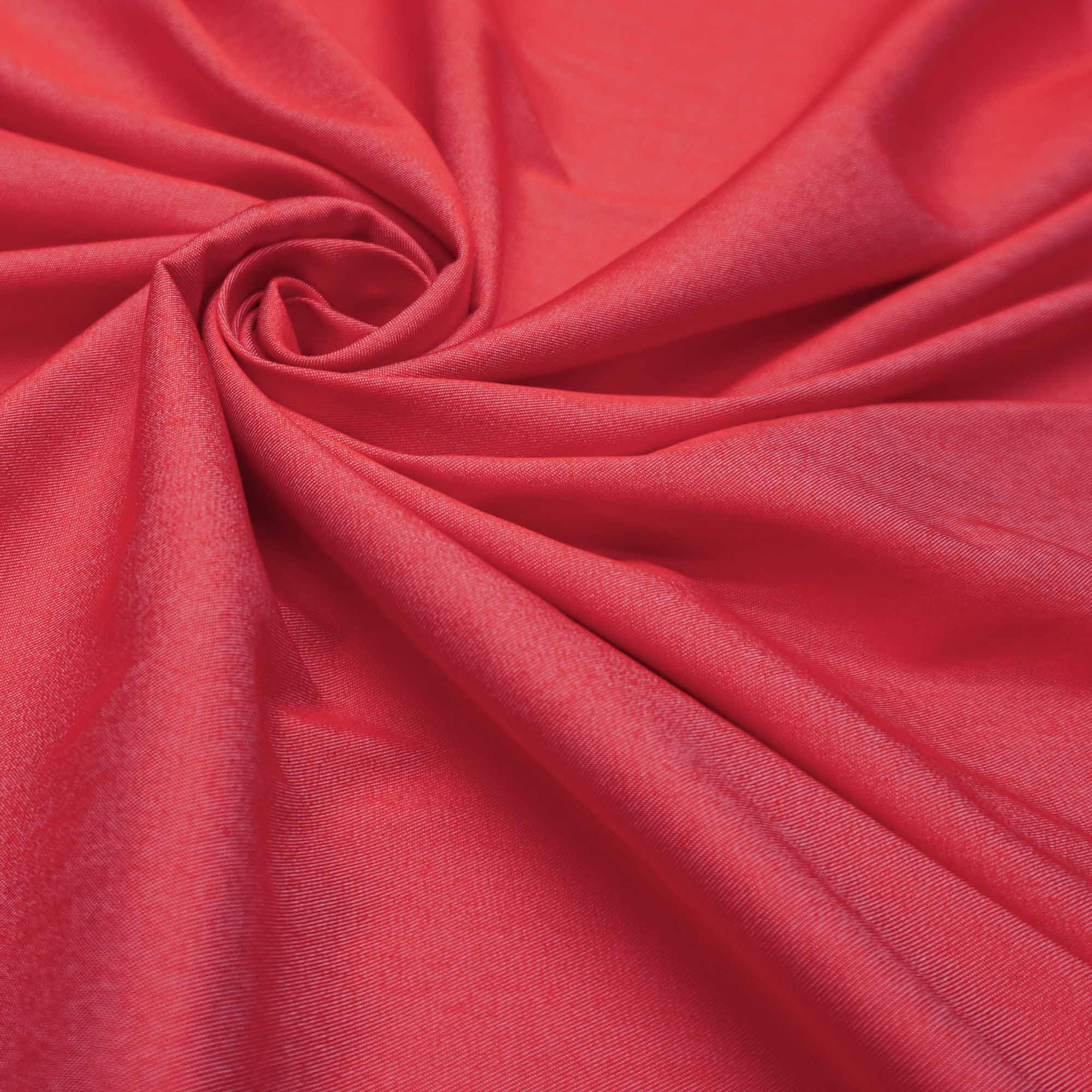 Tecido chambray vermelho