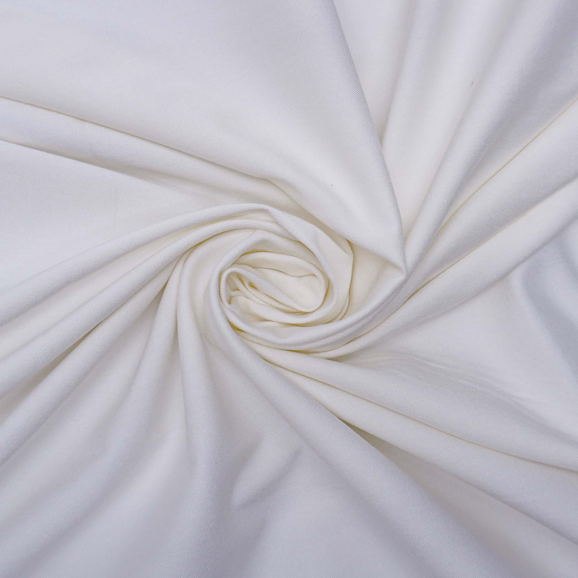 Tecido viscose sarjado com elasatno off white