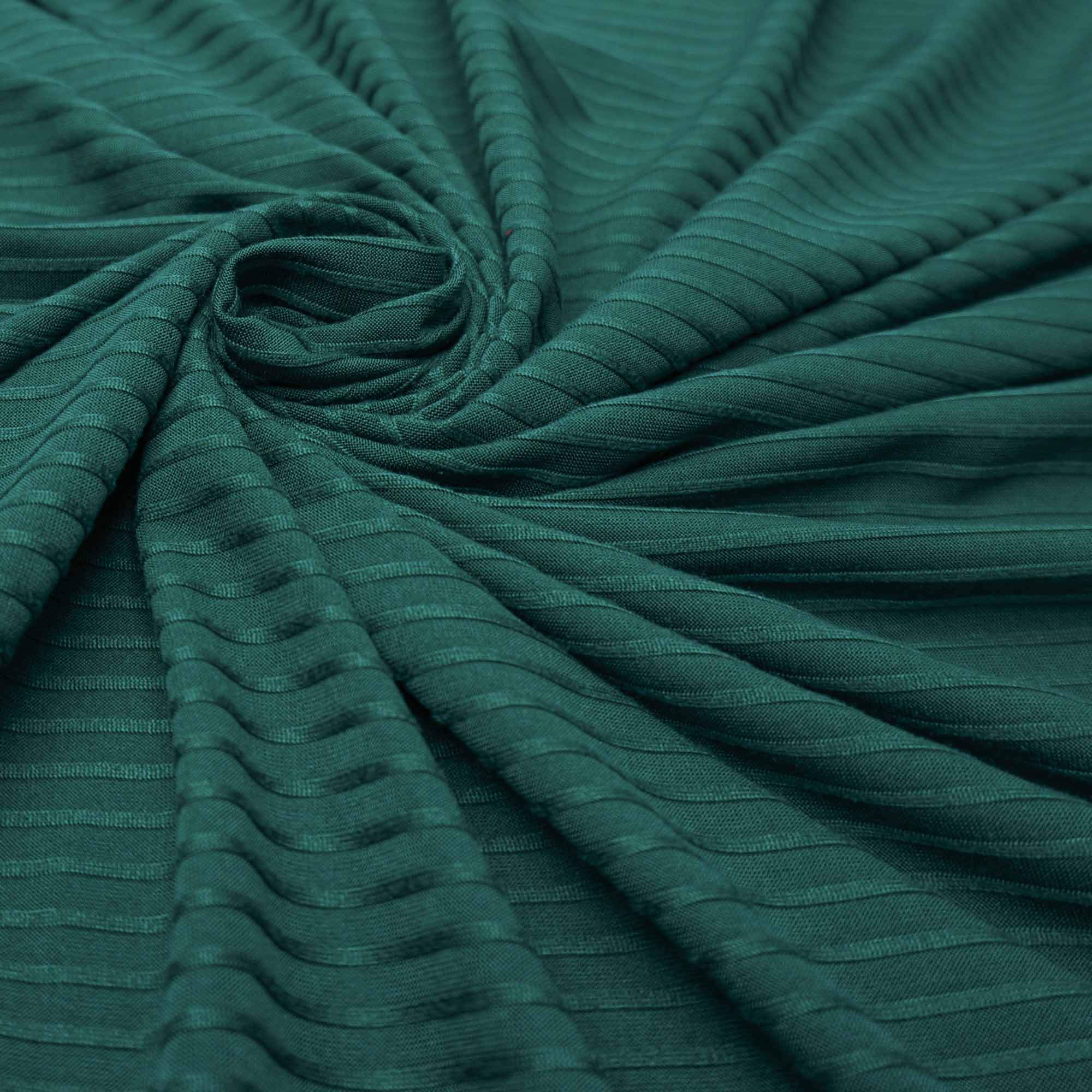 Tecido malha canelada verde esmeralda