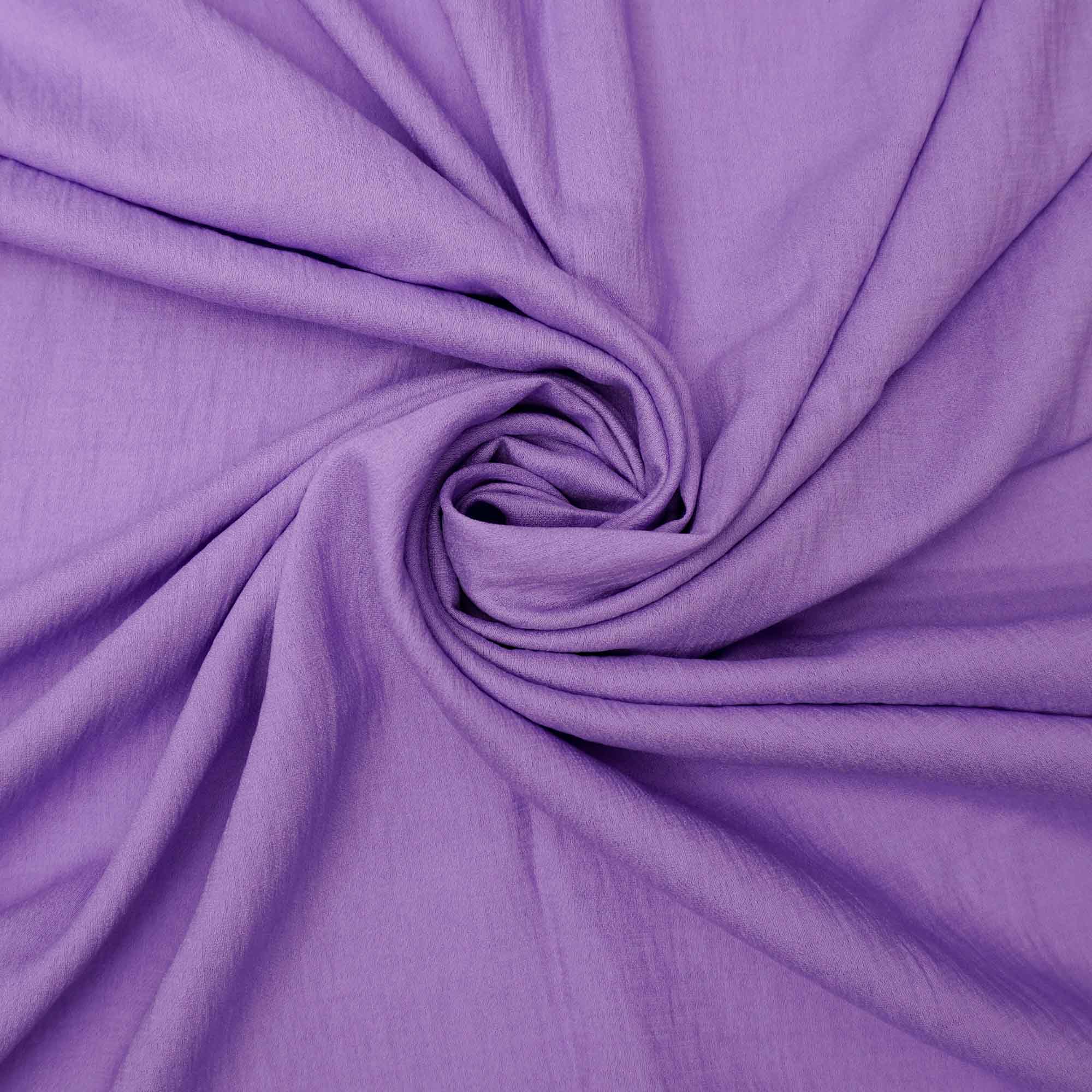 Tecido viscose twill com textura de linho lilás
