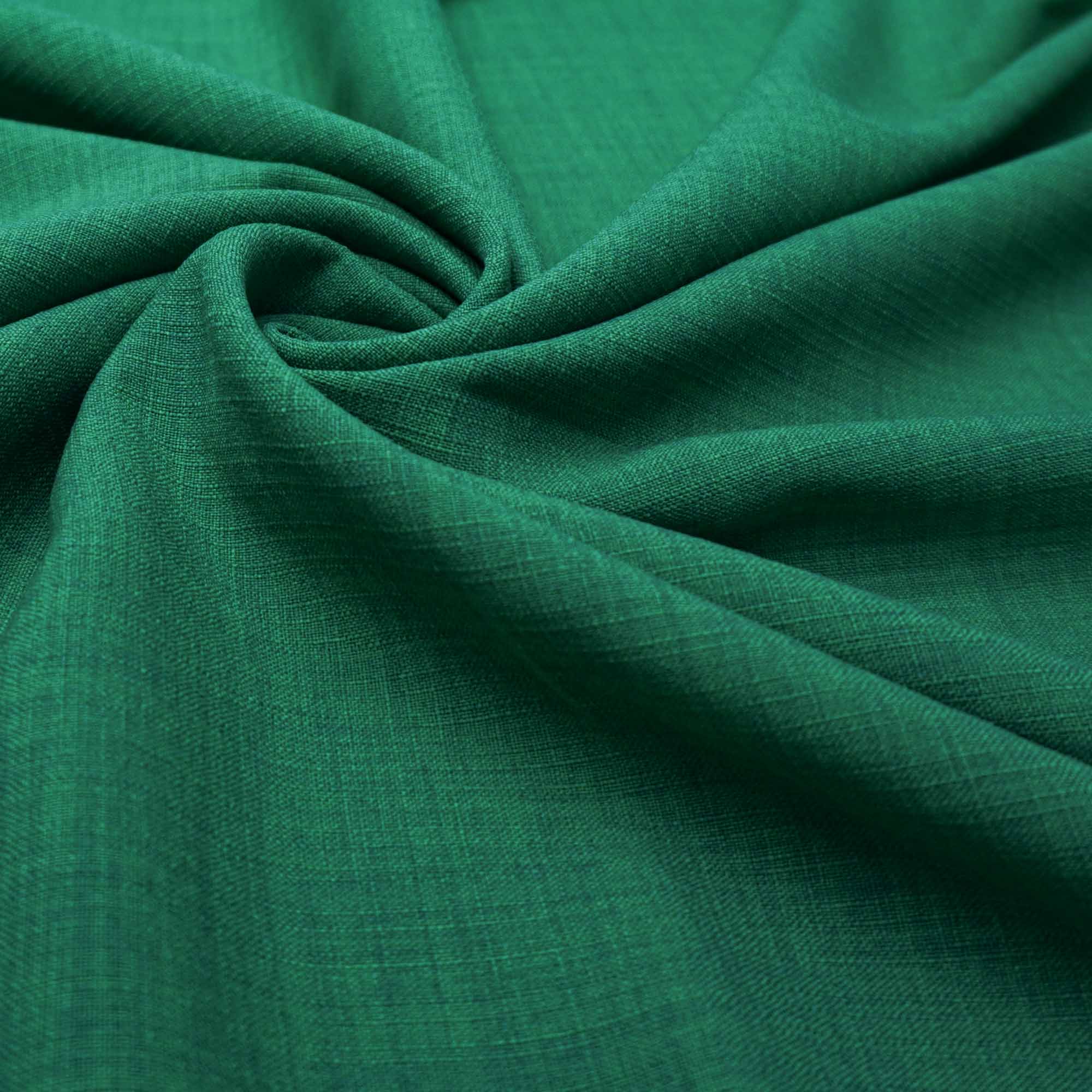 Tecido poliester com textura de linho verde