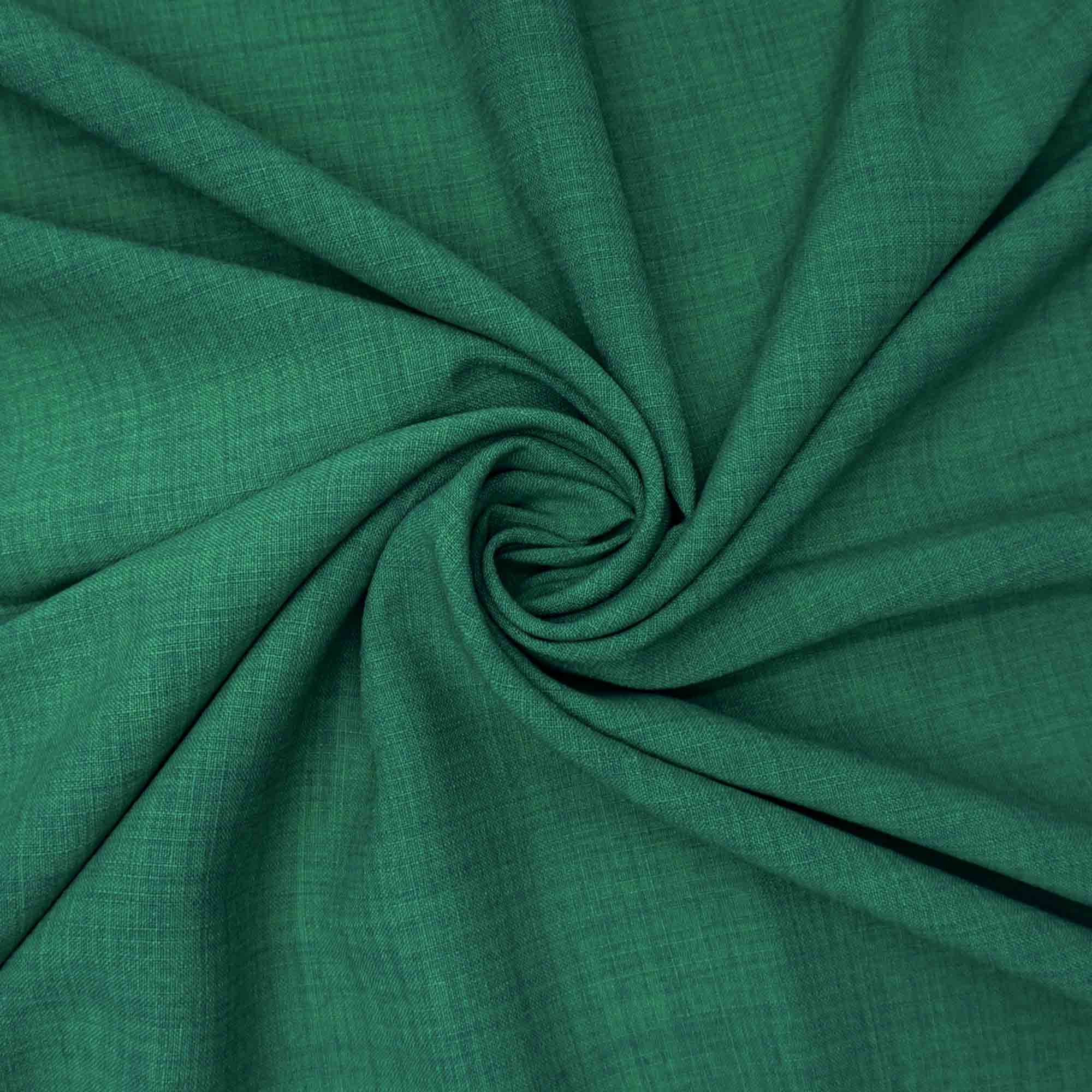 Tecido poliester com textura de linho verde