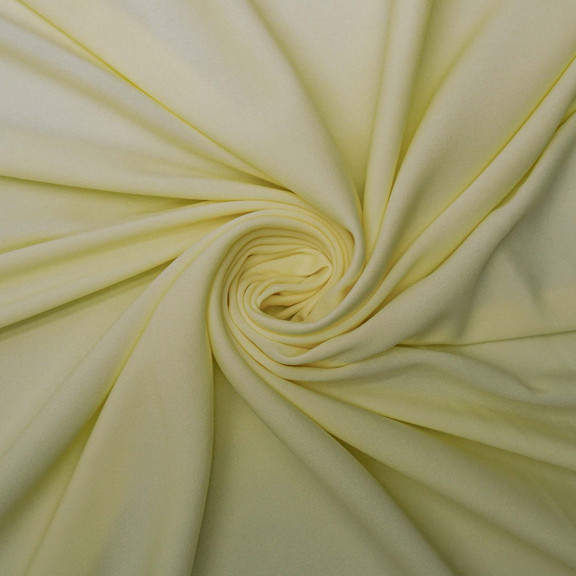 Tecido malha helanca amarelo manteiga
