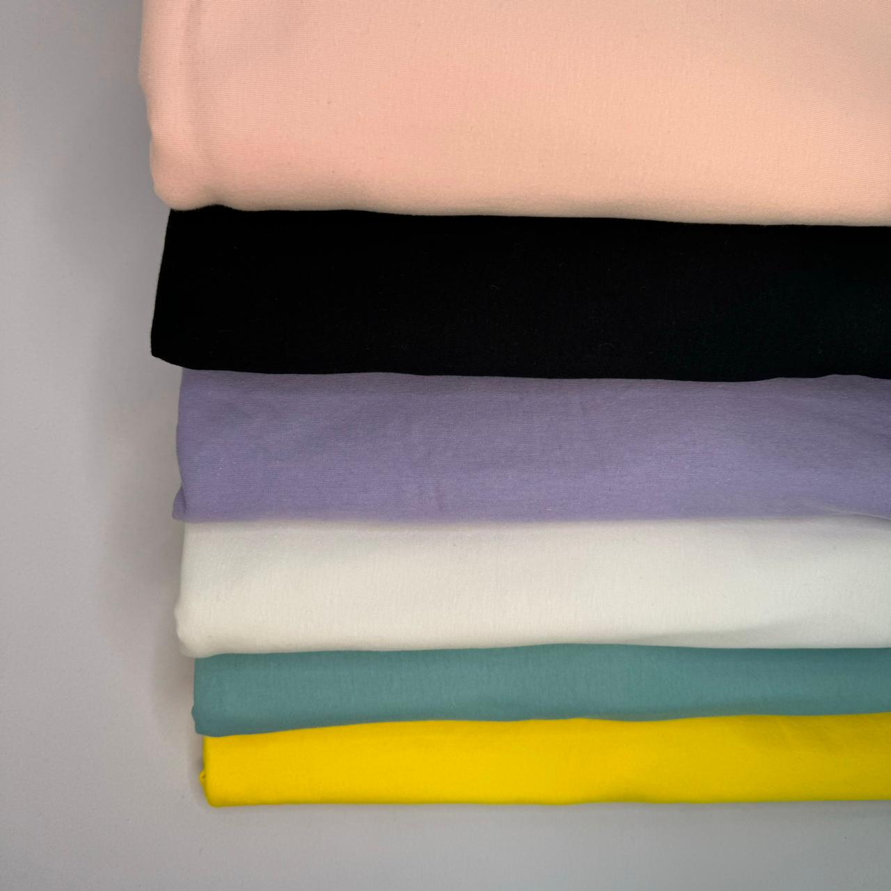 Tecido malha cotton 6 cores kit com 3,78 kg aprox. 10,77 m