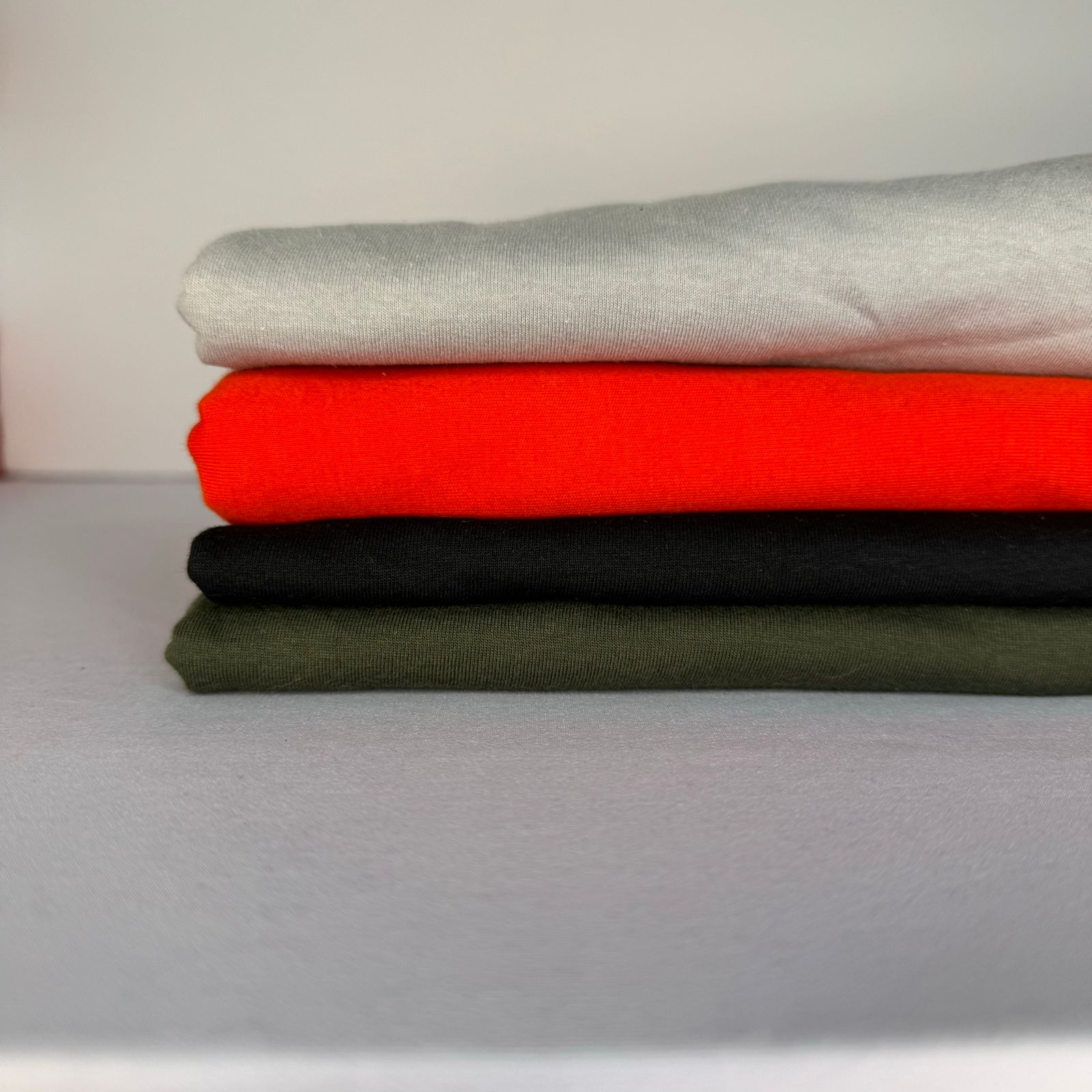 Tecido malha algodão 4 cores 100% algodão kit com 2,80 kg aprox. 9,52 m