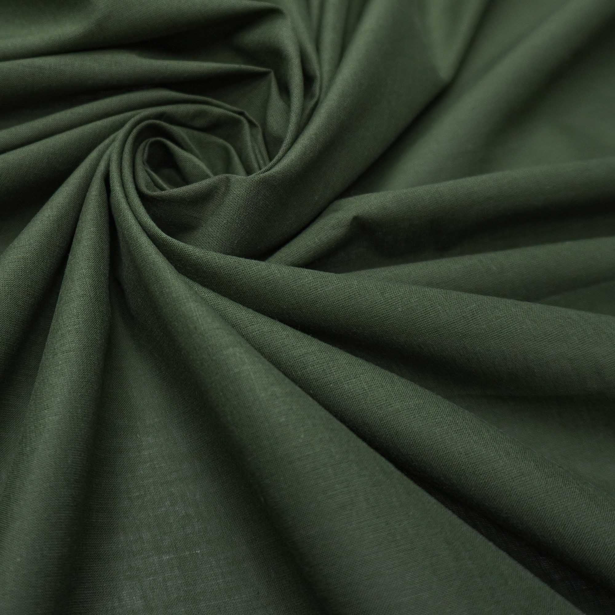 Tecido cambraia de algodão verde oliva