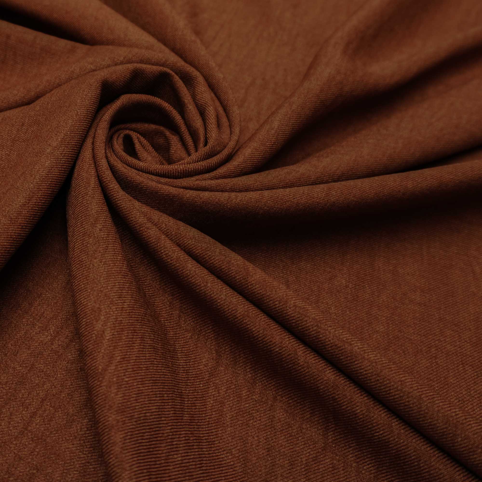 Tecido alfaiataria com textura de linho marrom chocolate