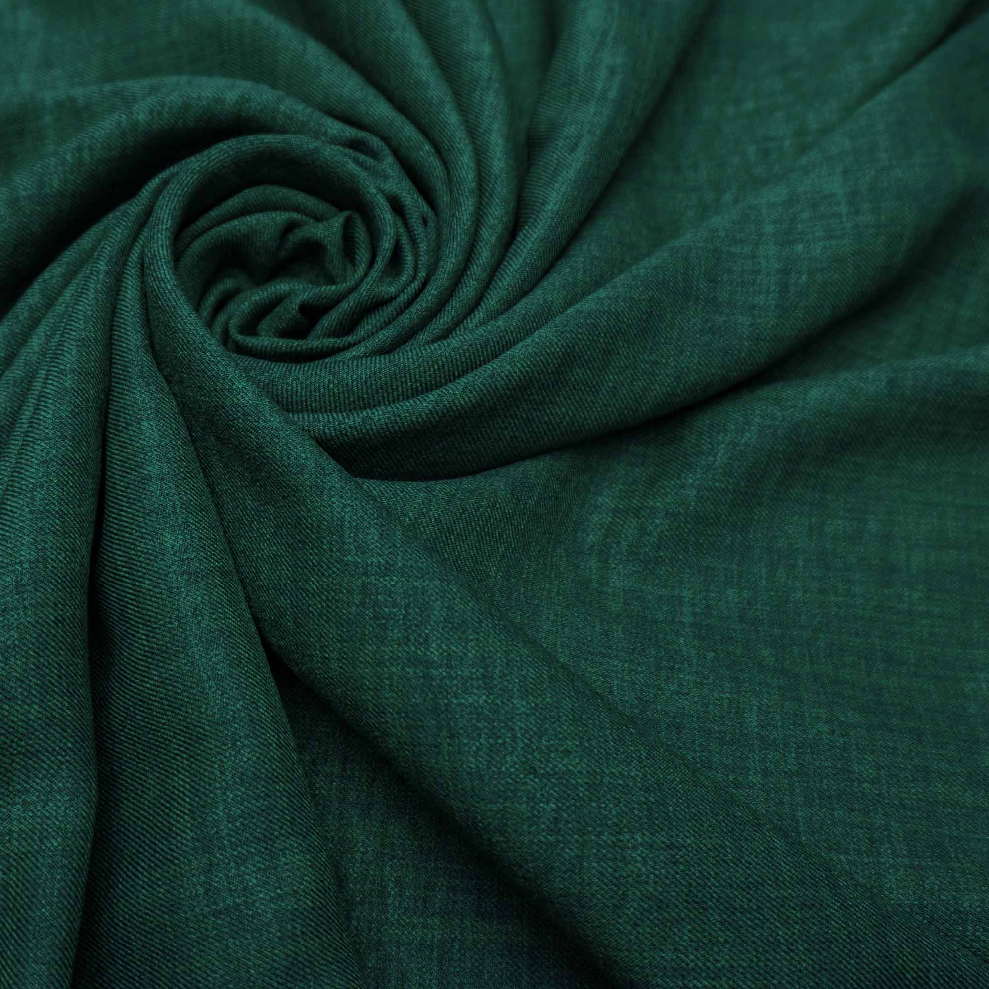 Tecido alfaiataria com textura de linho verde esmeralda